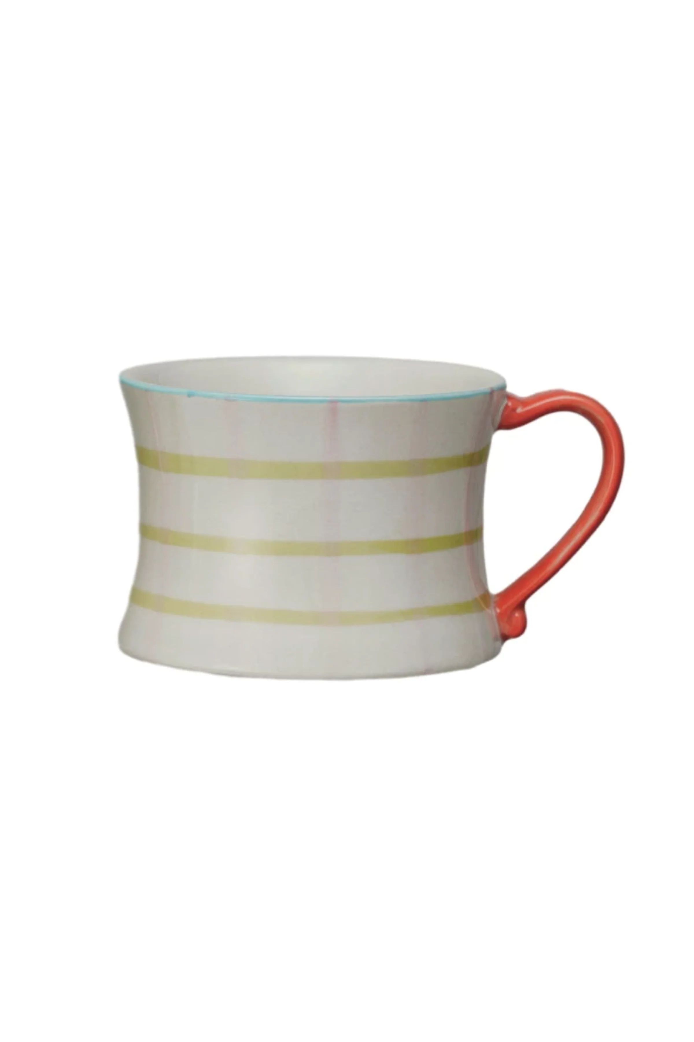 8 oz. Hand-Painted Stoneware Mug w/ Pattern, 4 Styles - Image 3