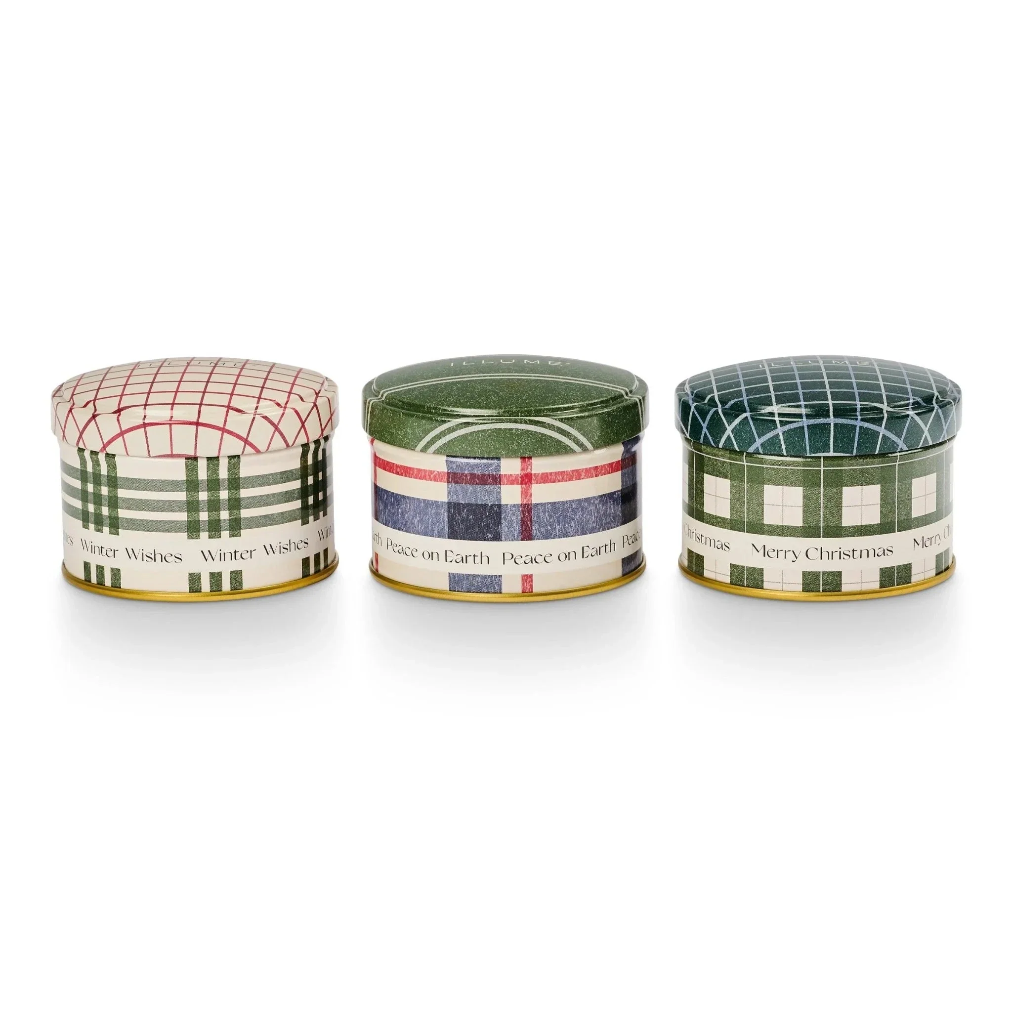 ILLUME - Balsam & Cedar Noble Holiday Candle Tin Trio Gift Set - Image 3