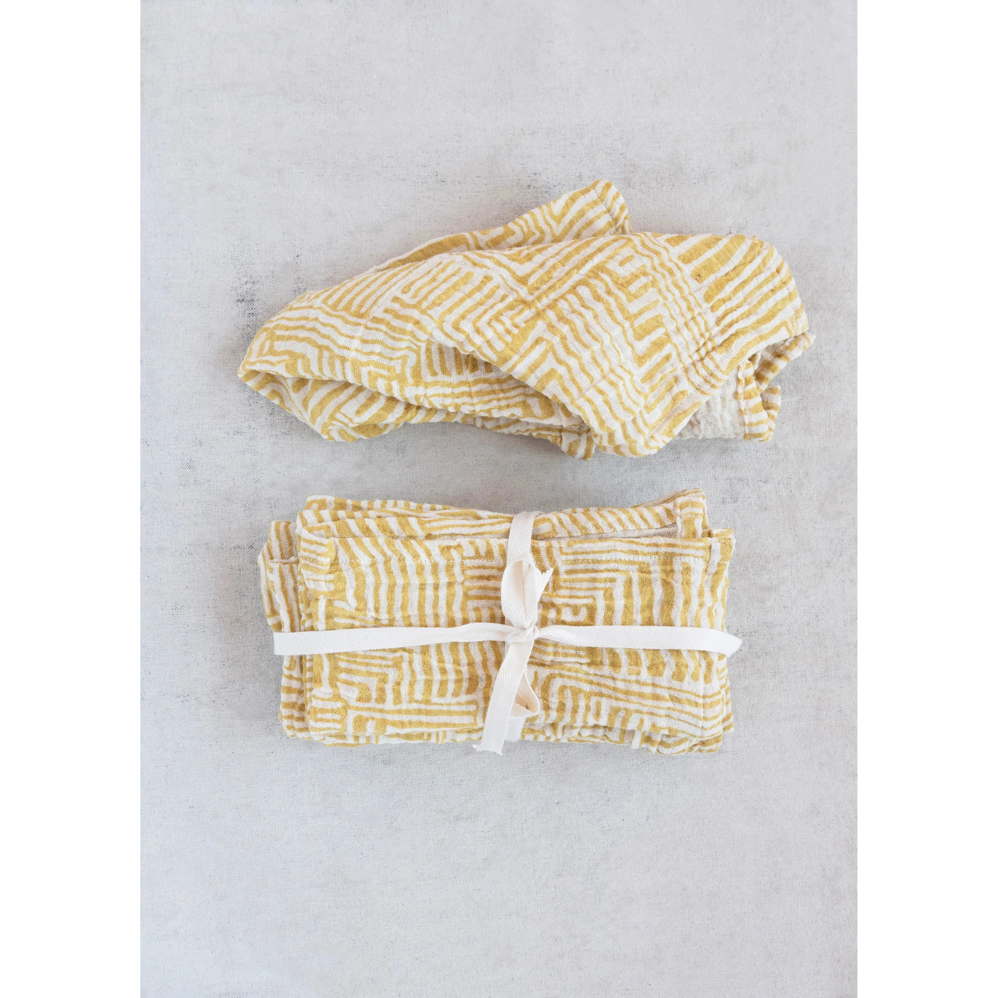 Cotton Napkins with Kuba Cloth Pattern - Image 2
