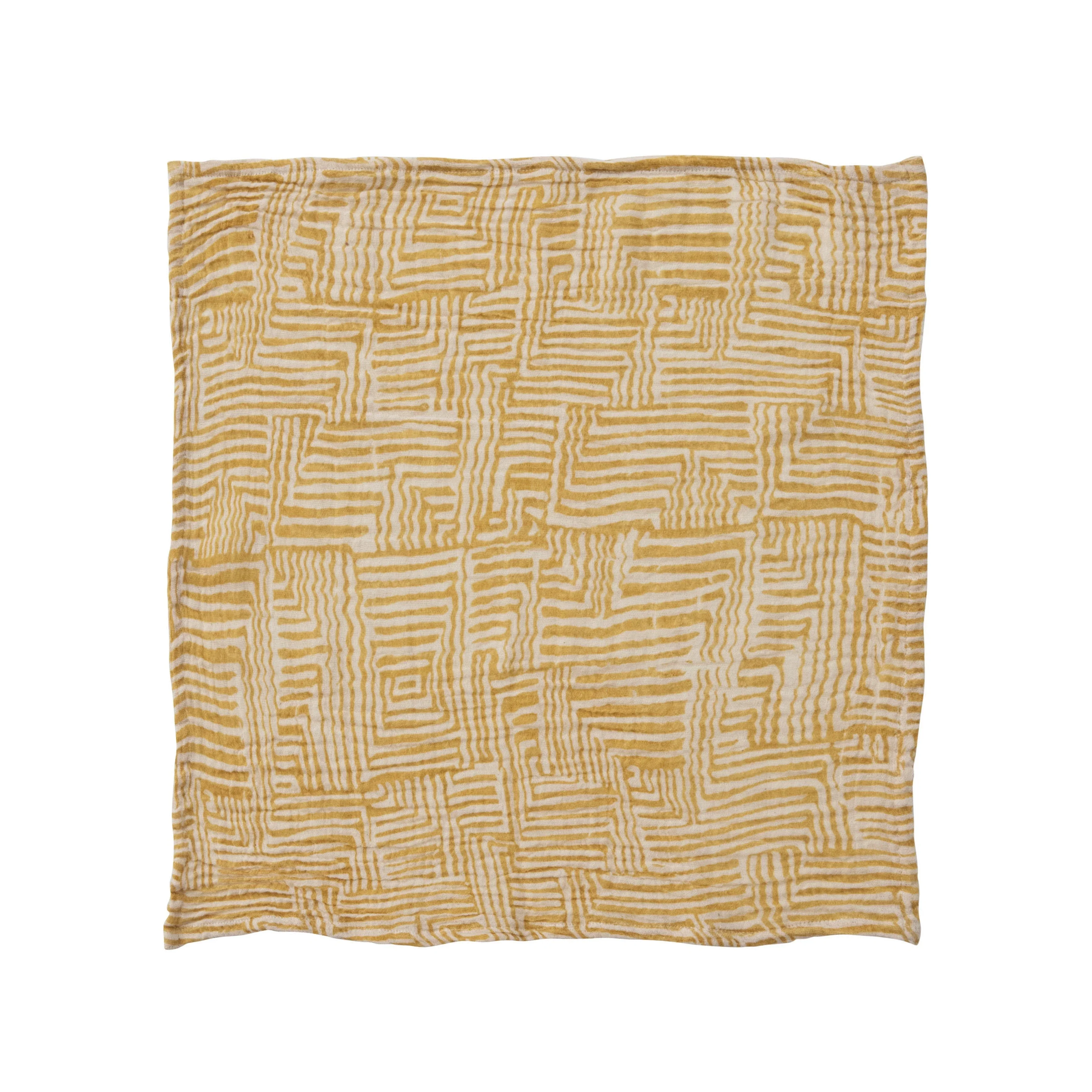 Cotton Napkins with Kuba Cloth Pattern - Image 3