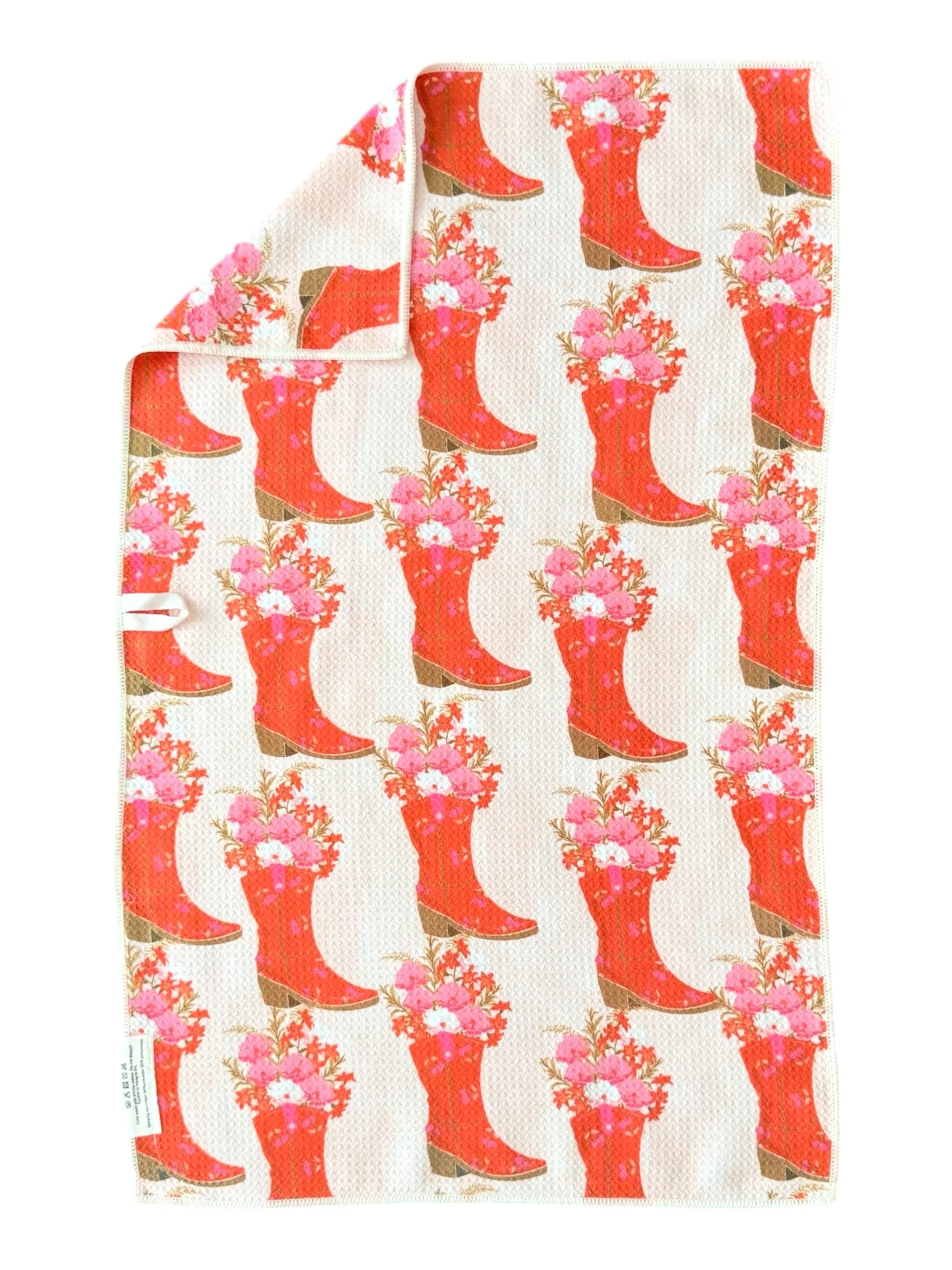 CRAE.HOME - Boots In Bloom: Double-Sided Hand Towel - Image 2