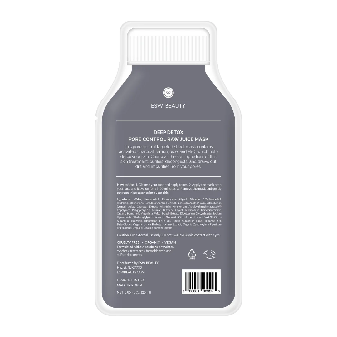 ESW BEAUTY - Deep Detox Pore Control Raw Juice Sheet Mask - Image 11
