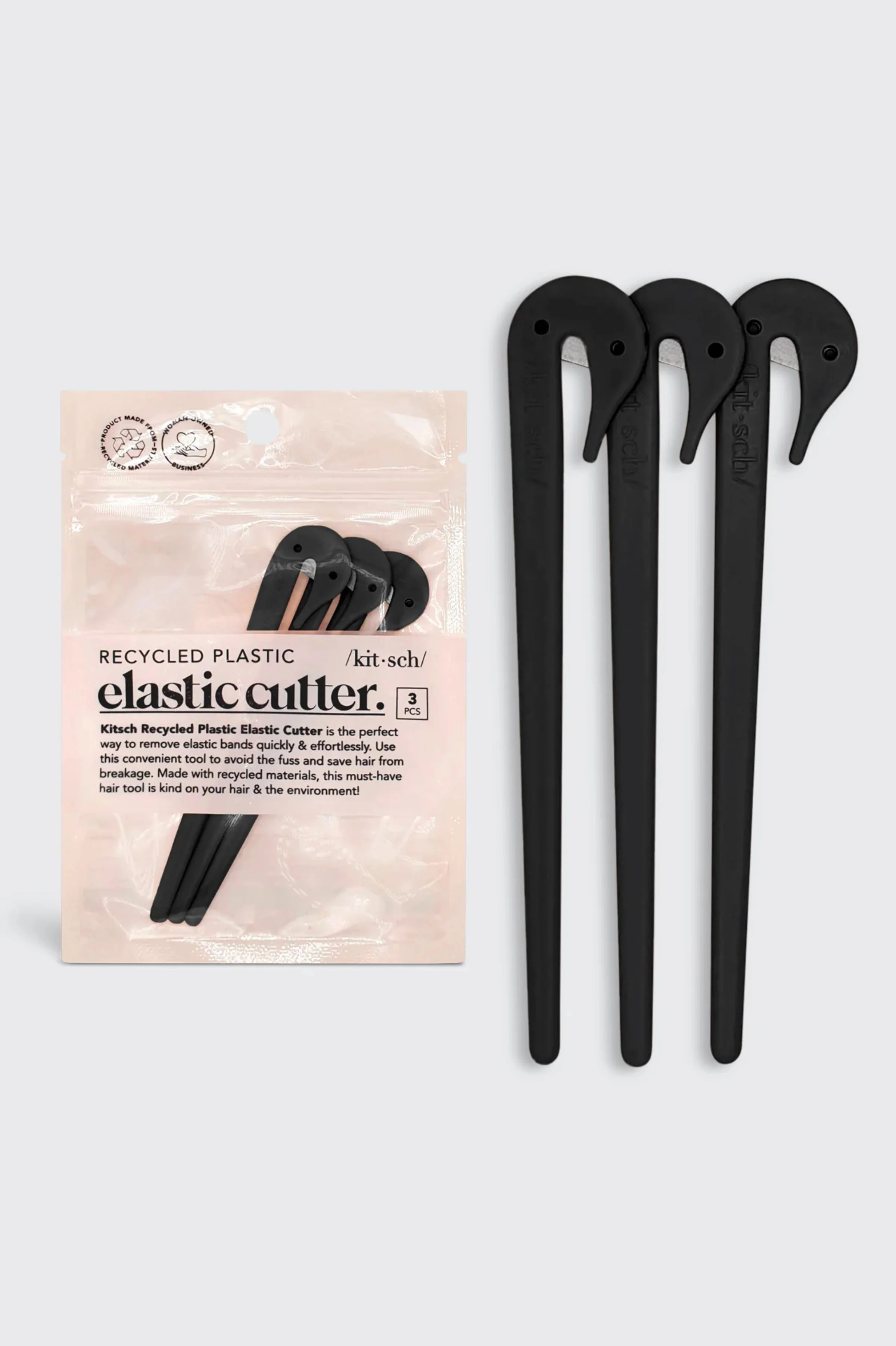 KITSCH - Eco-Friendly Elastic Cutters 3pc Set - Black