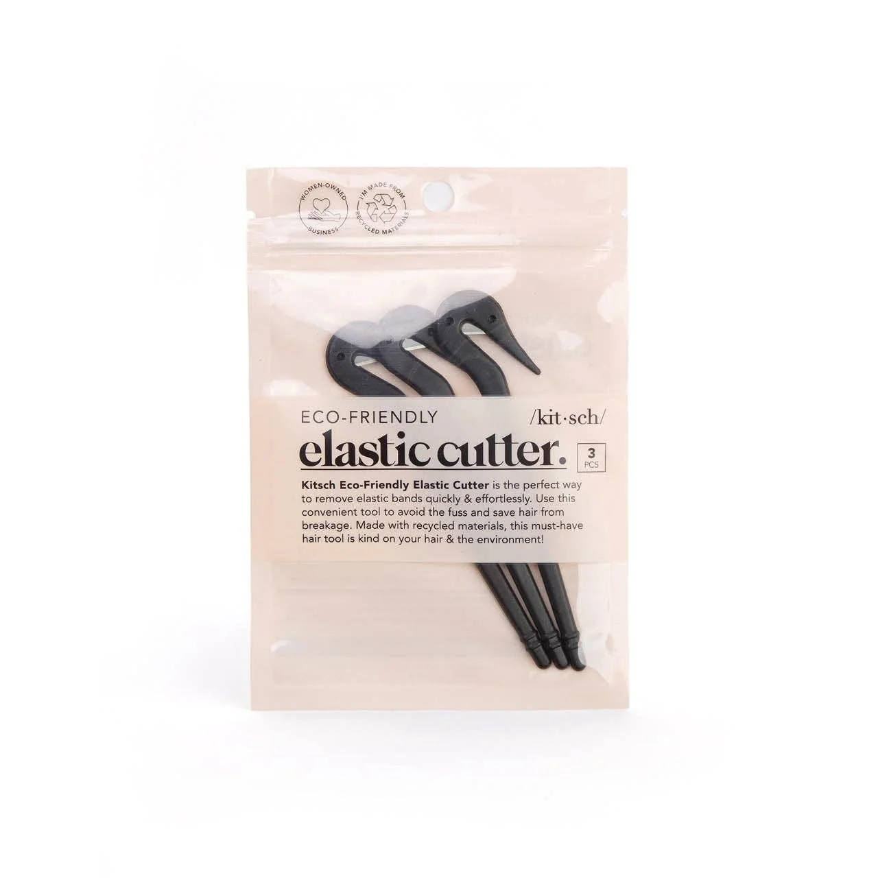 KITSCH - Eco-Friendly Elastic Cutters 3pc Set - Black - Image 3