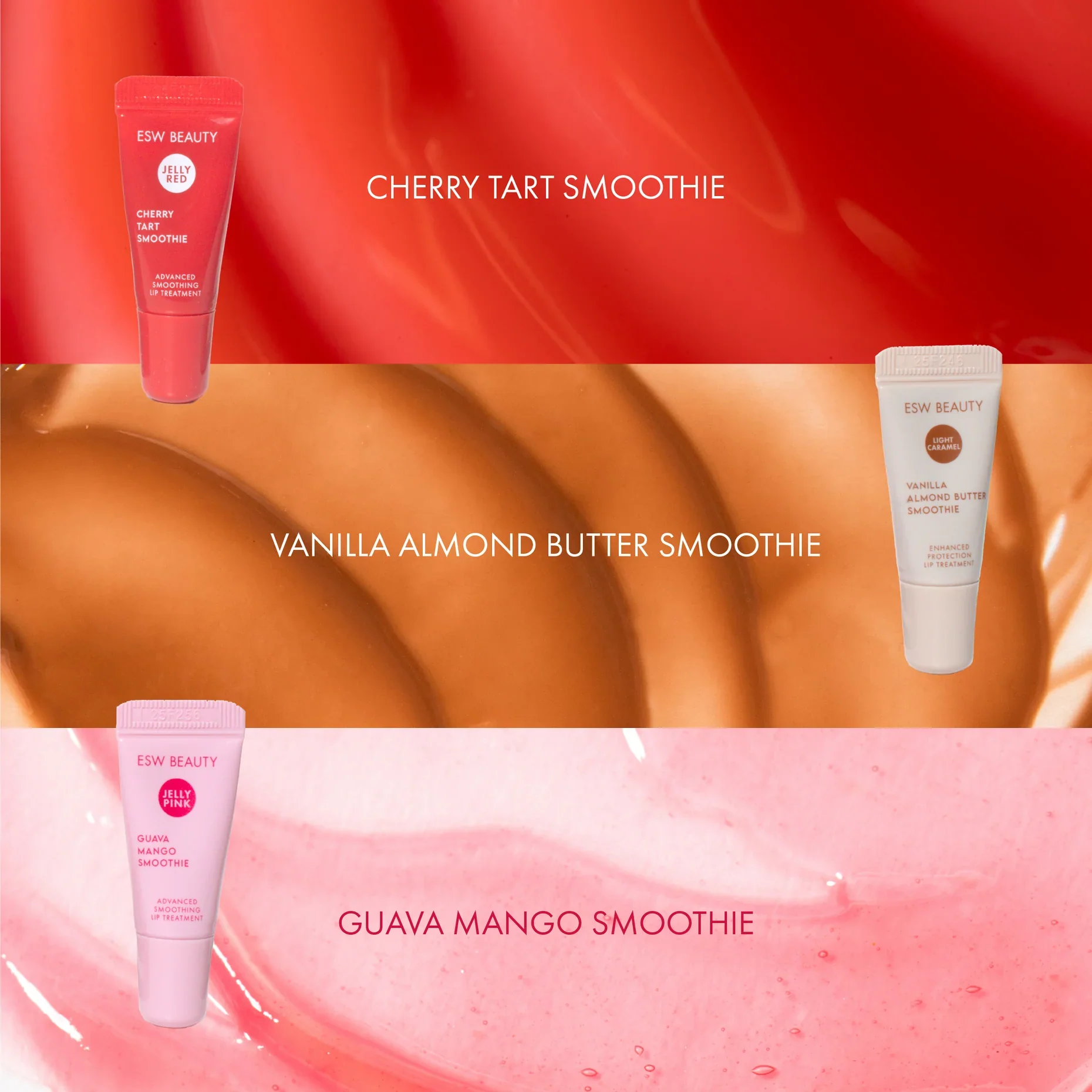 ESW BEAUTY - Everyday Kiss Kit - Mini Smoothie Lip Treatment Trio - Image 2