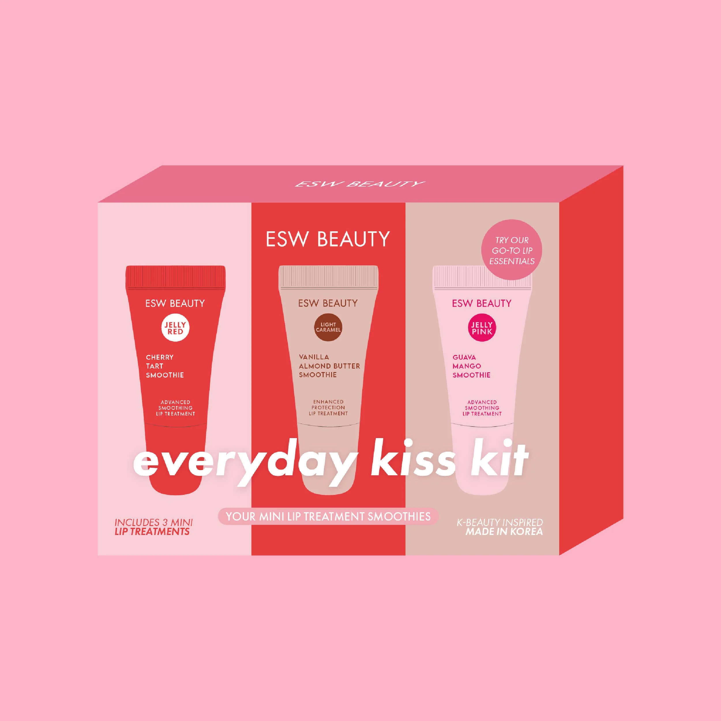 ESW BEAUTY - Everyday Kiss Kit - Mini Smoothie Lip Treatment Trio - Image 3