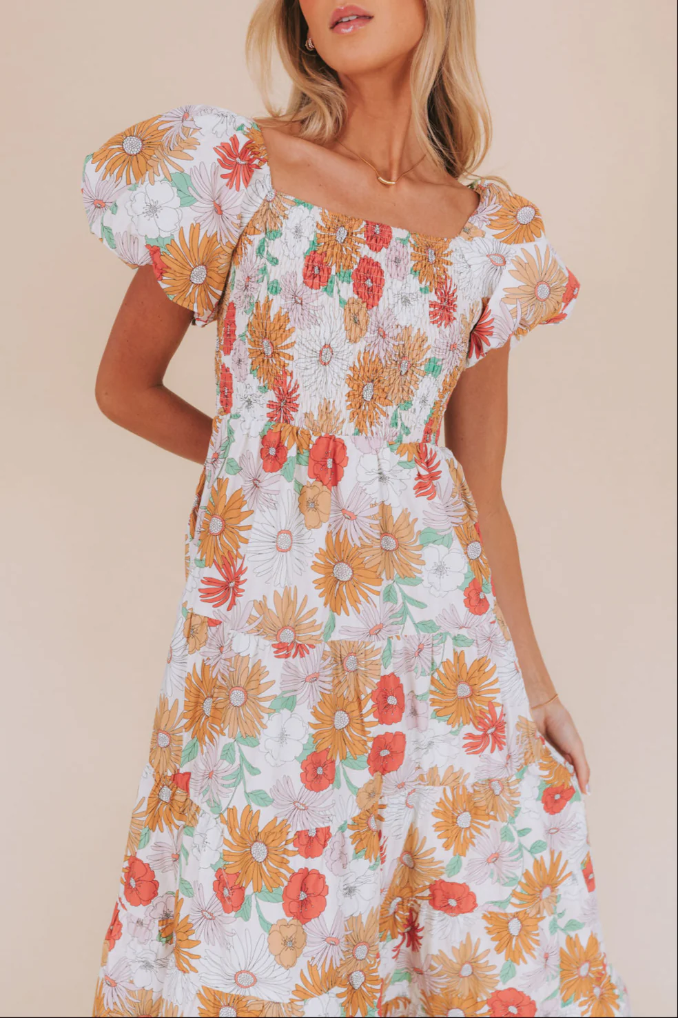 Flowing Flowers Dress - Image 3