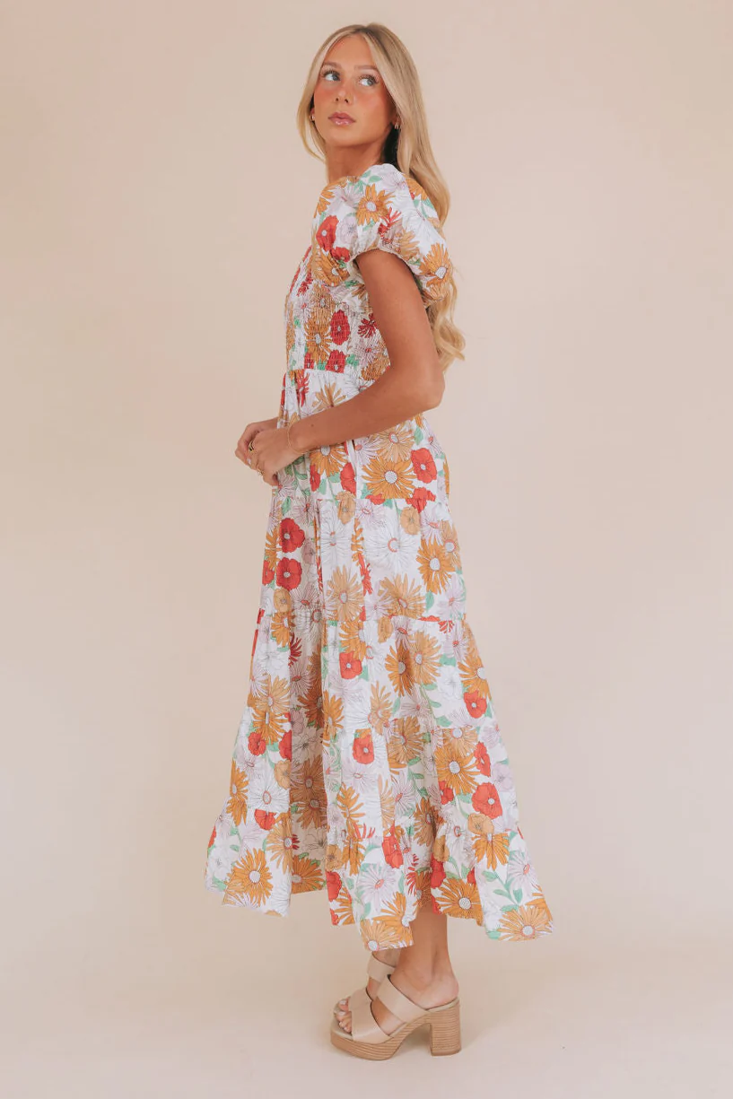 Flowing Flowers Dress - Image 4