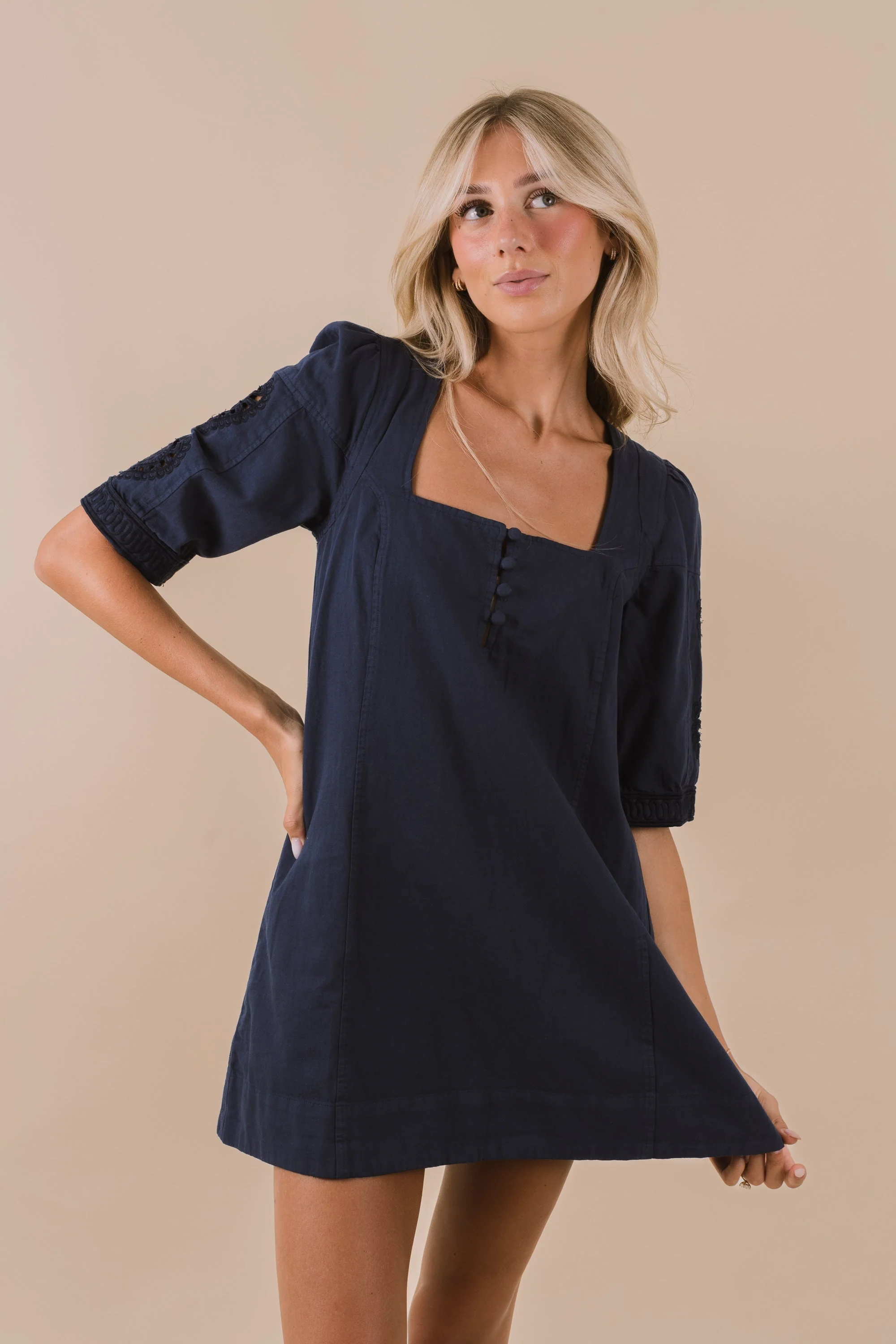 FREE PEOPLE - Bali Hazel Hearts Mini Dress - Image 8