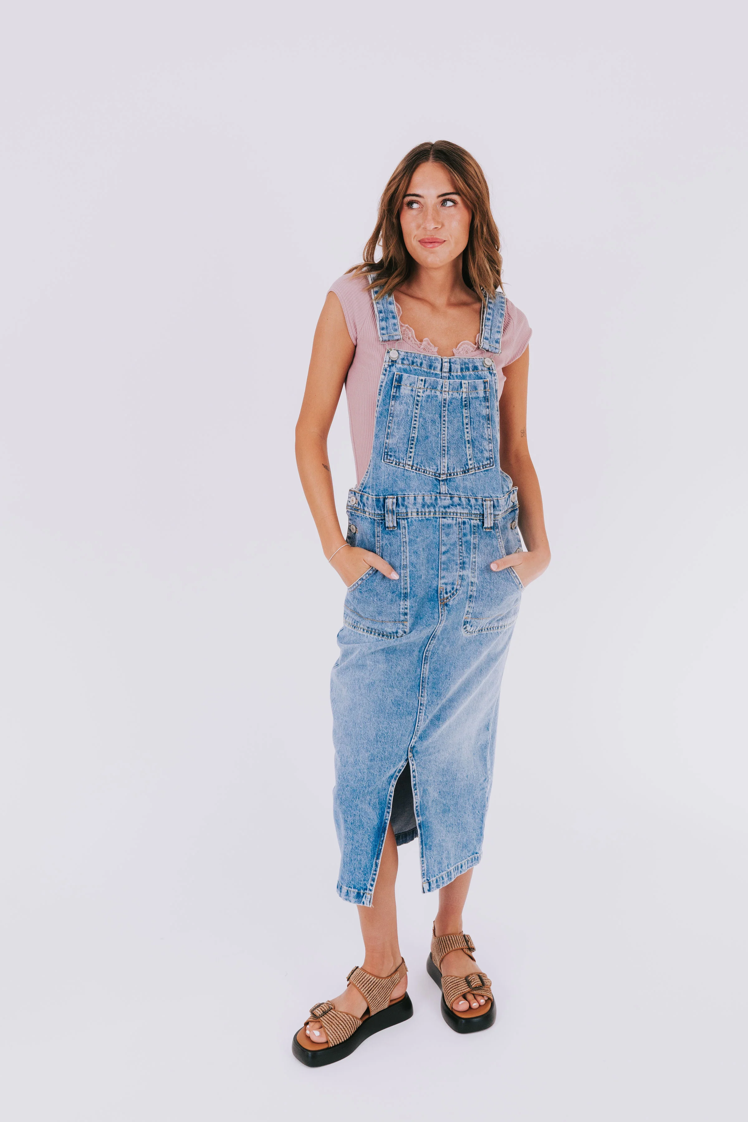 FREE PEOPLE - Bardot Denim Skirtall - Image 4