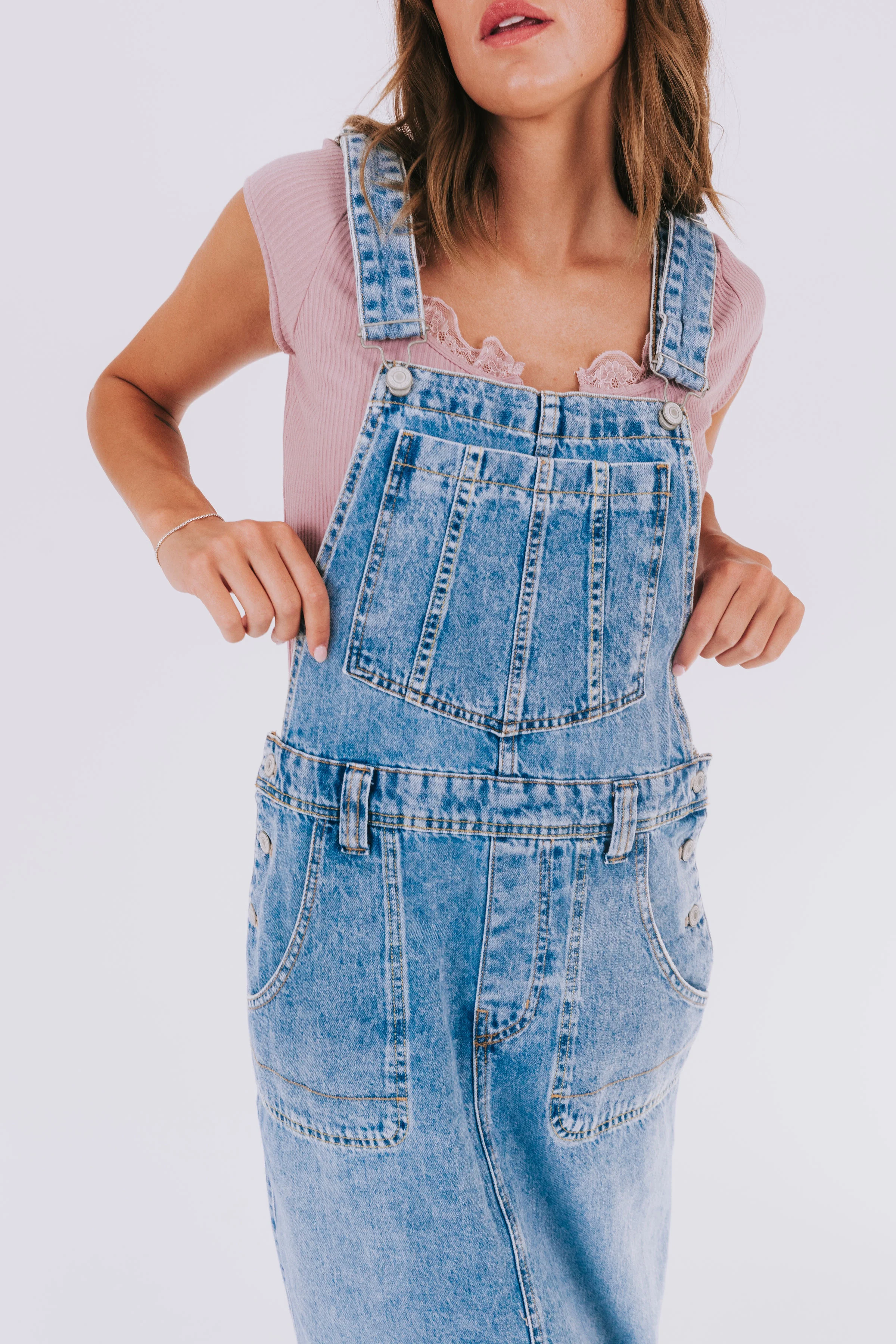 FREE PEOPLE - Bardot Denim Skirtall - Image 5