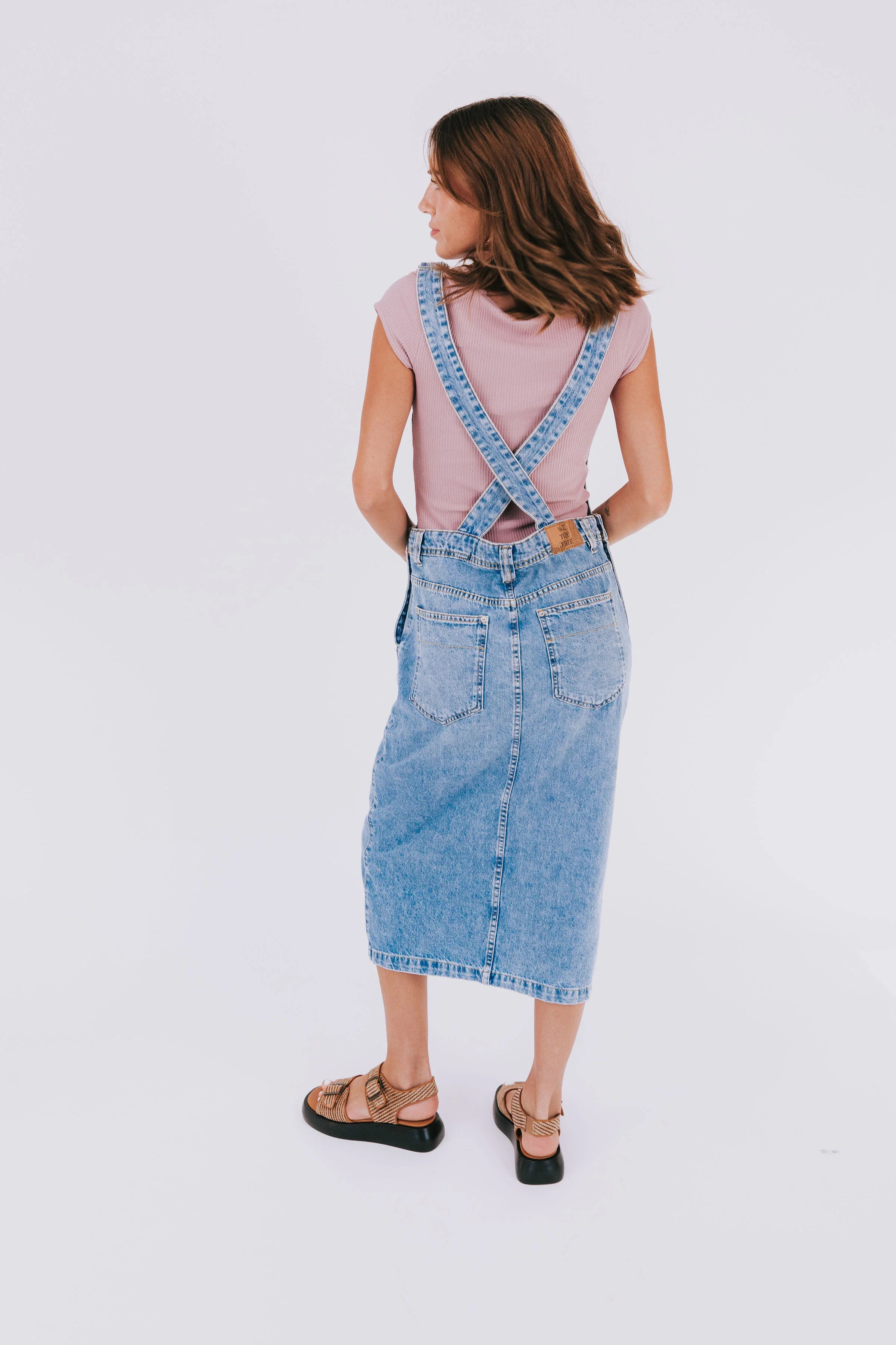 FREE PEOPLE - Bardot Denim Skirtall - Image 7
