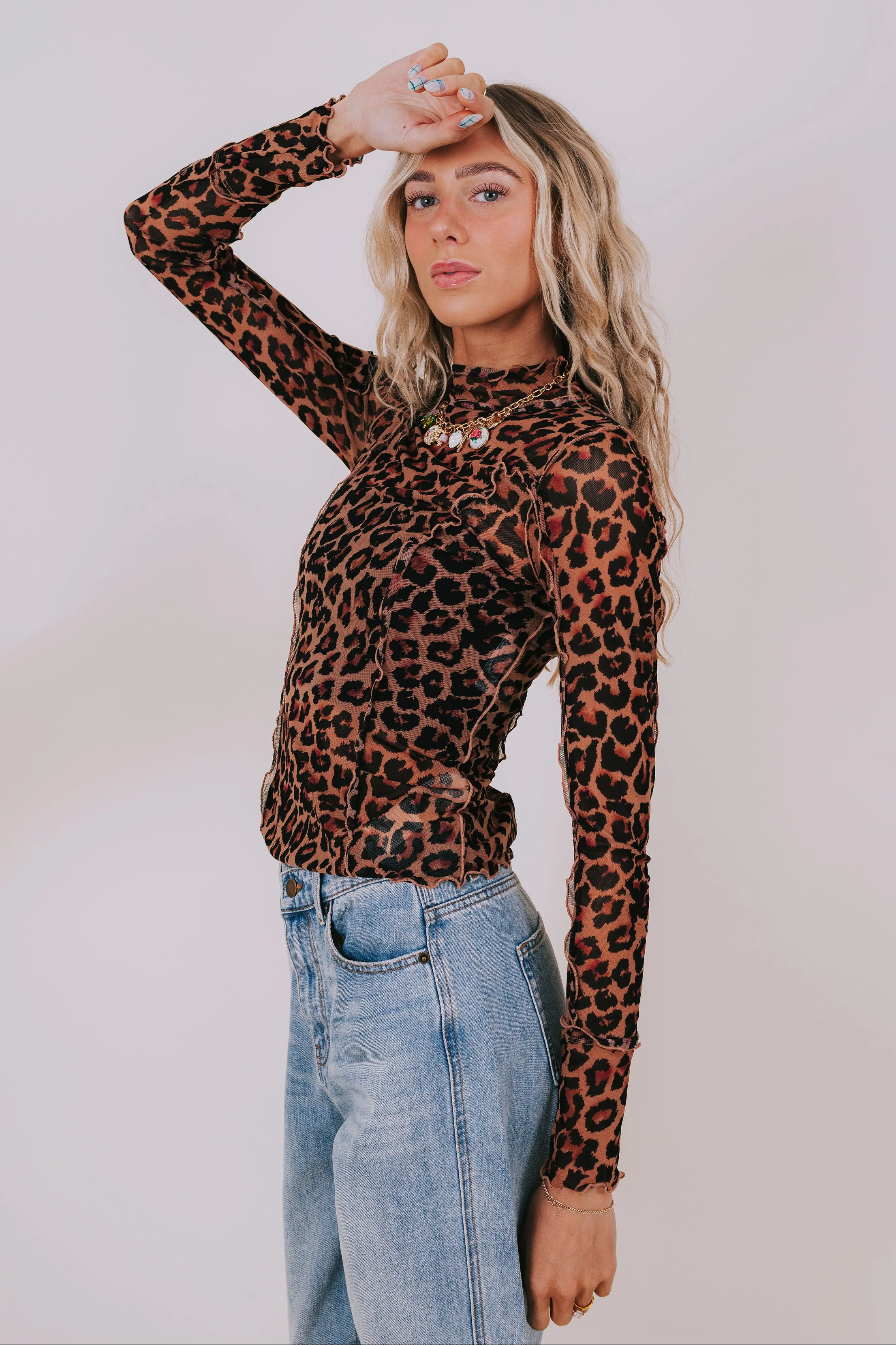 FREE PEOPLE - Charlie Printed Mesh Top - Image 3