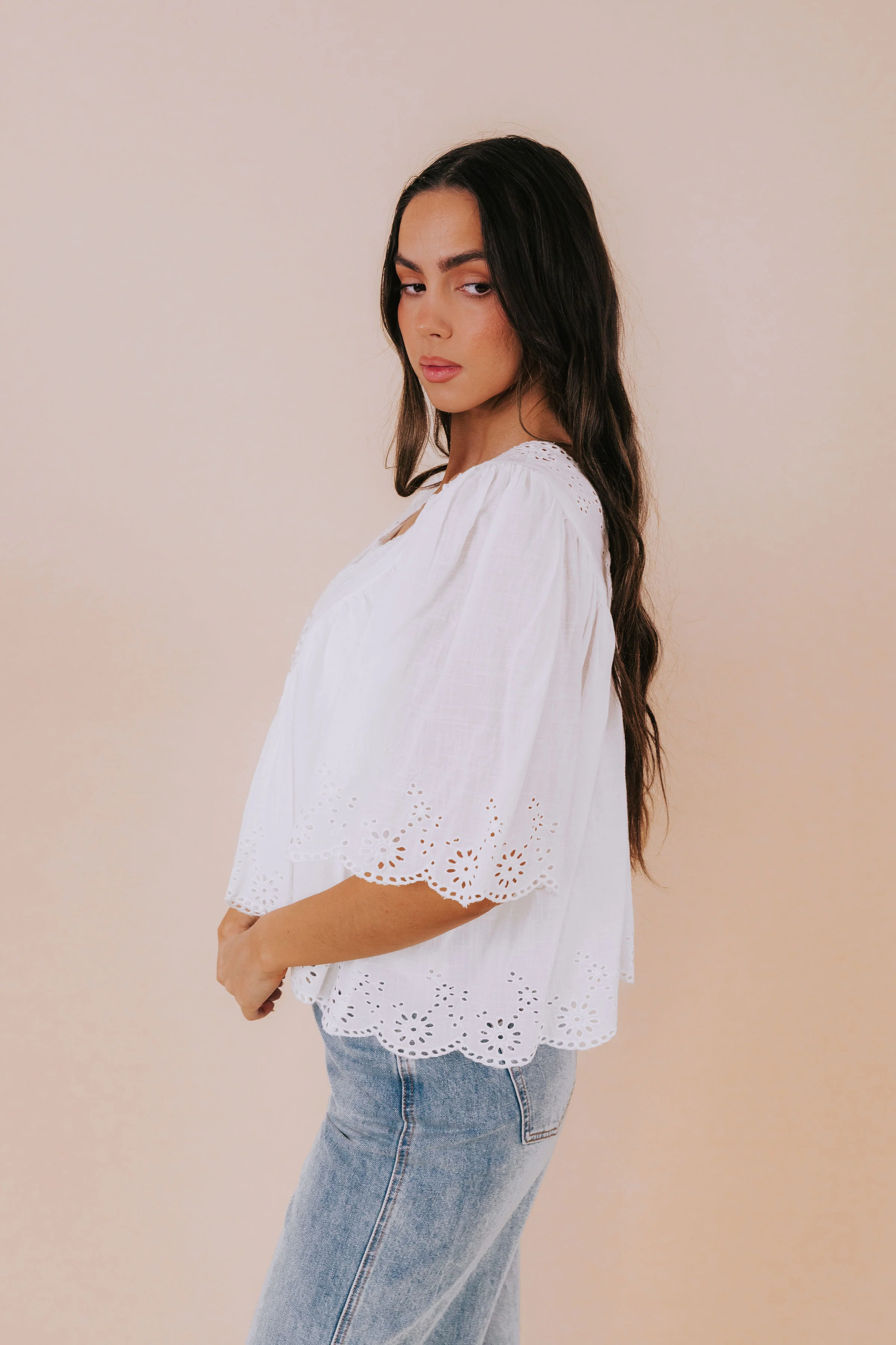 FREE PEOPLE - Costa Eyelet Top - Image 5