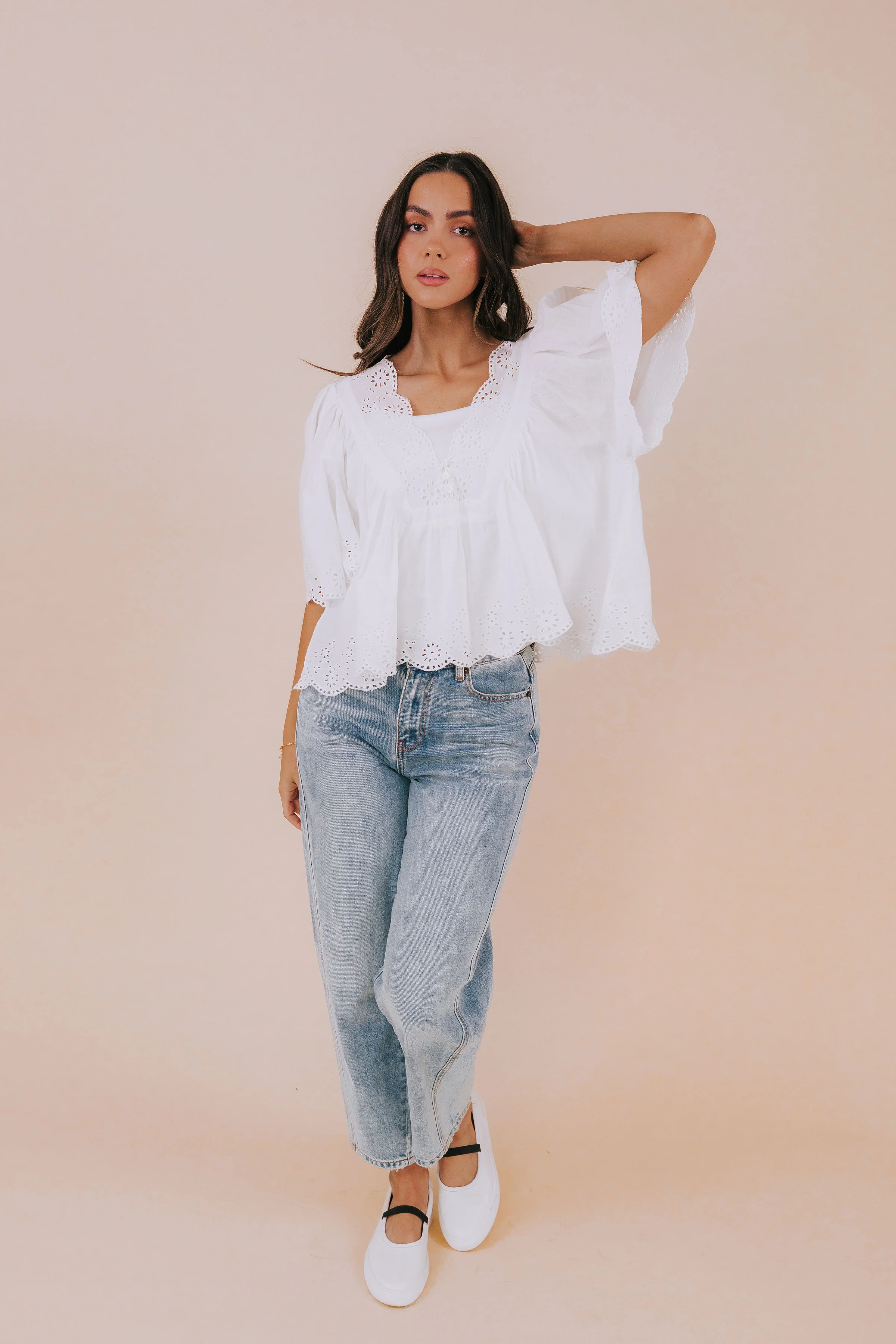 FREE PEOPLE - Costa Eyelet Top - Image 8