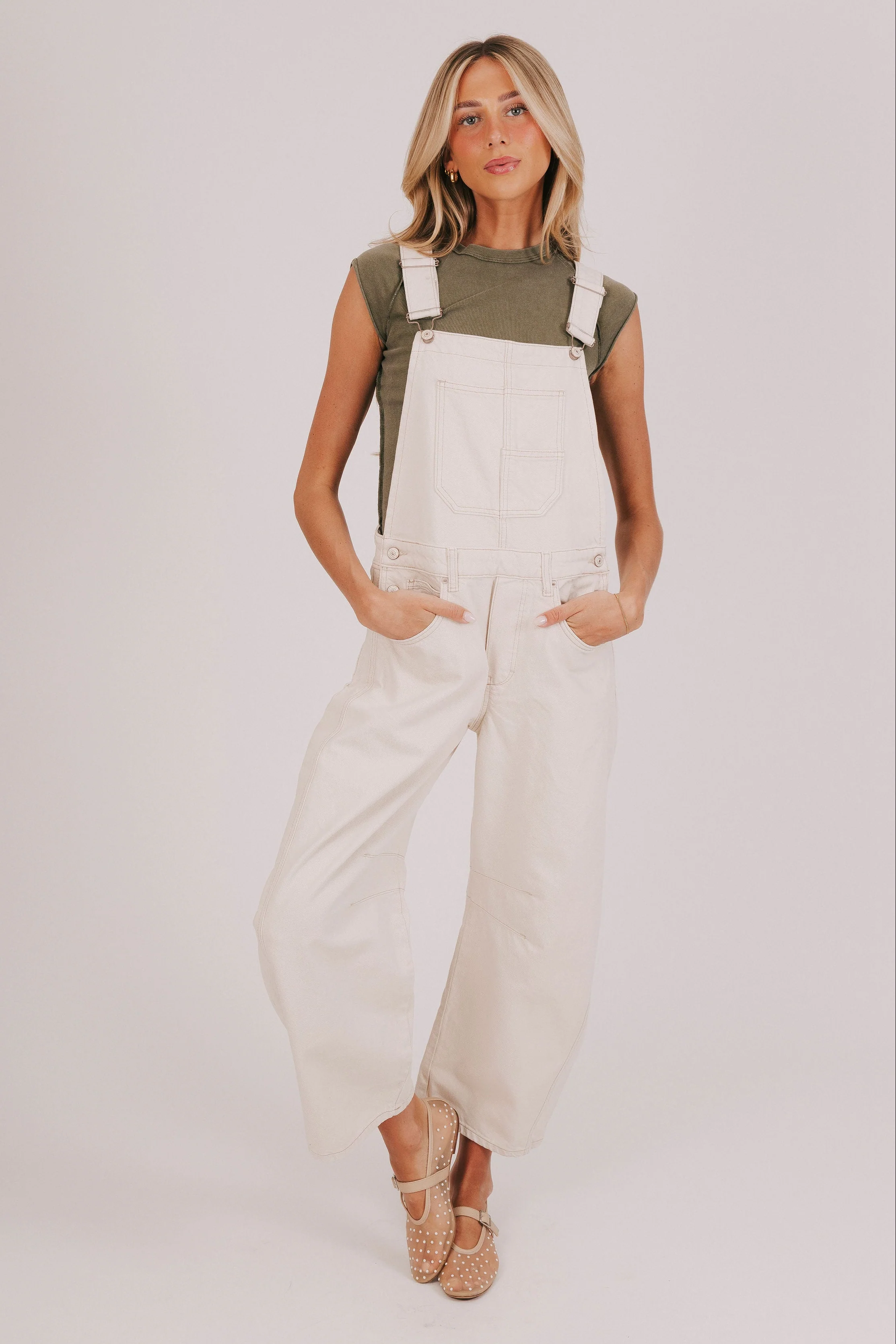 FREE PEOPLE - Good Luck Barrel Overalls - 3 Colors!