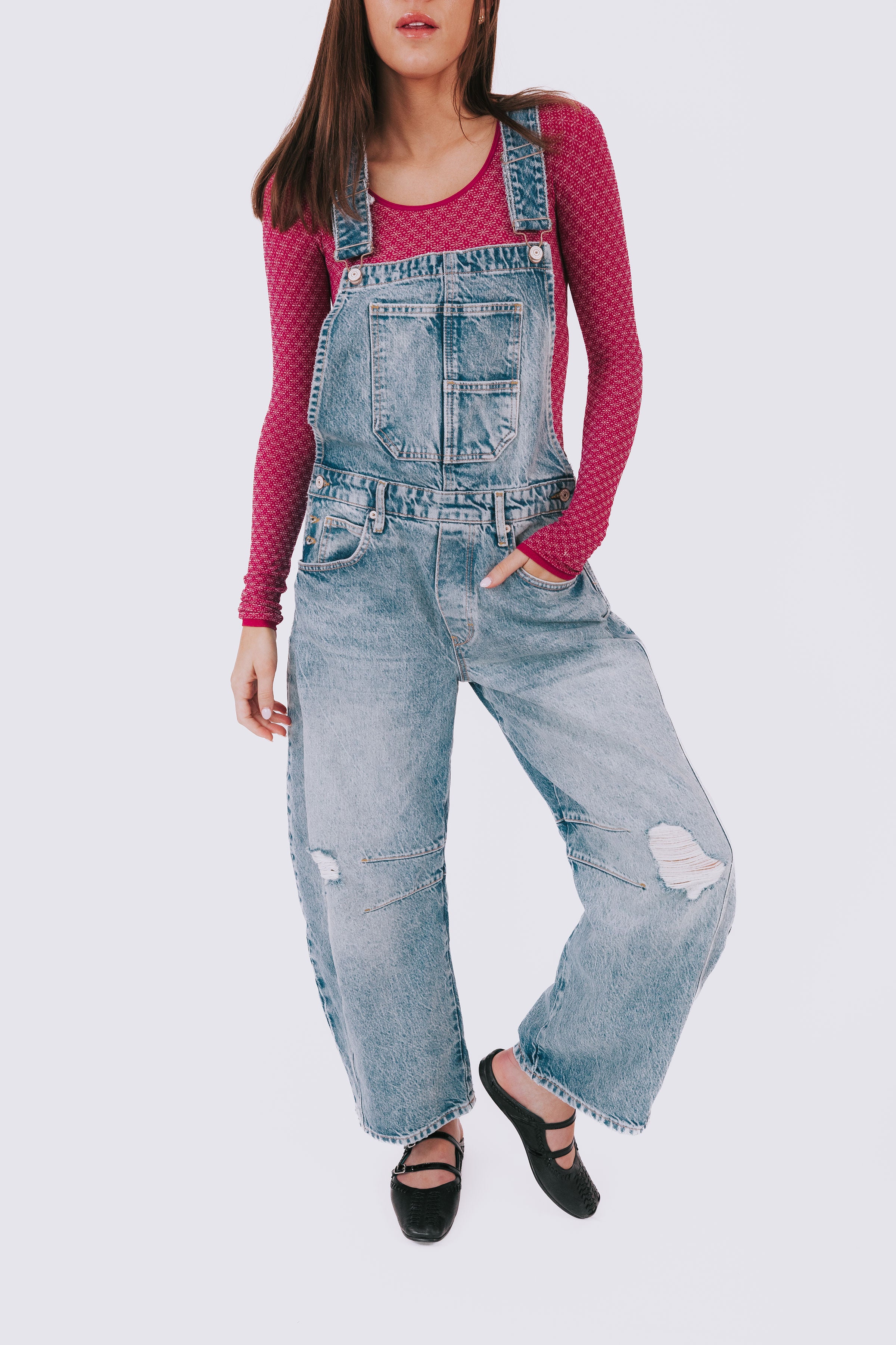 FREE PEOPLE - Good Luck Barrel Overalls - 3 Colors! - Image 12