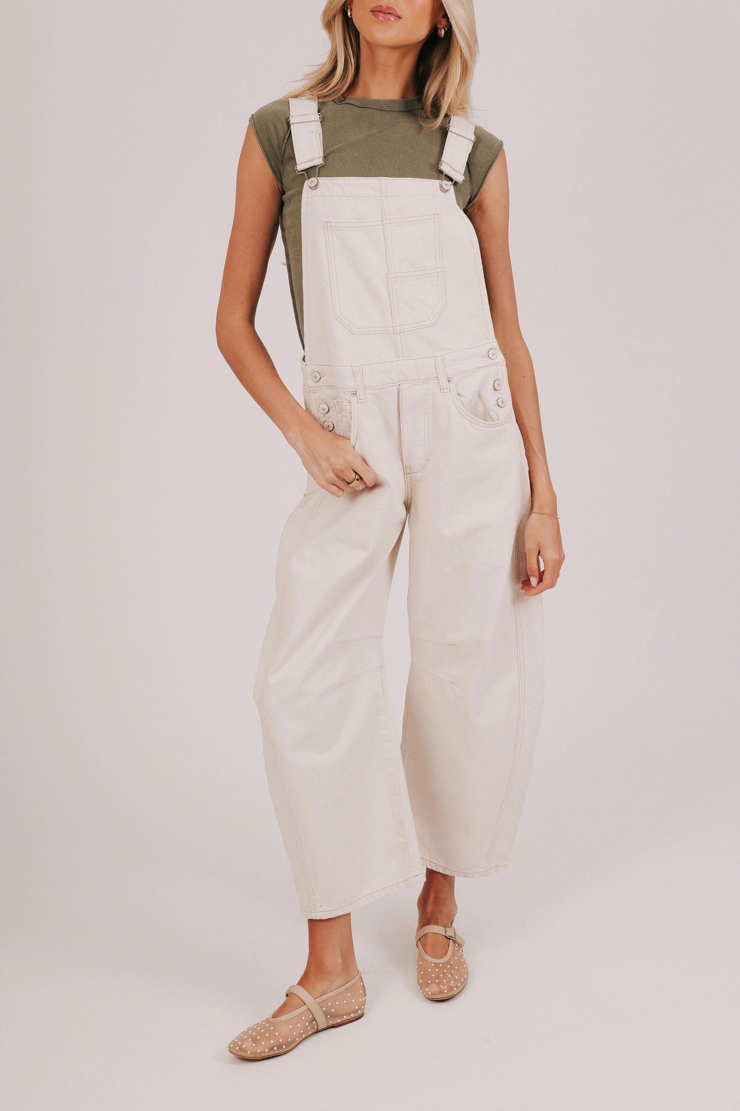 FREE PEOPLE - Good Luck Barrel Overalls - 3 Colors! - Image 8