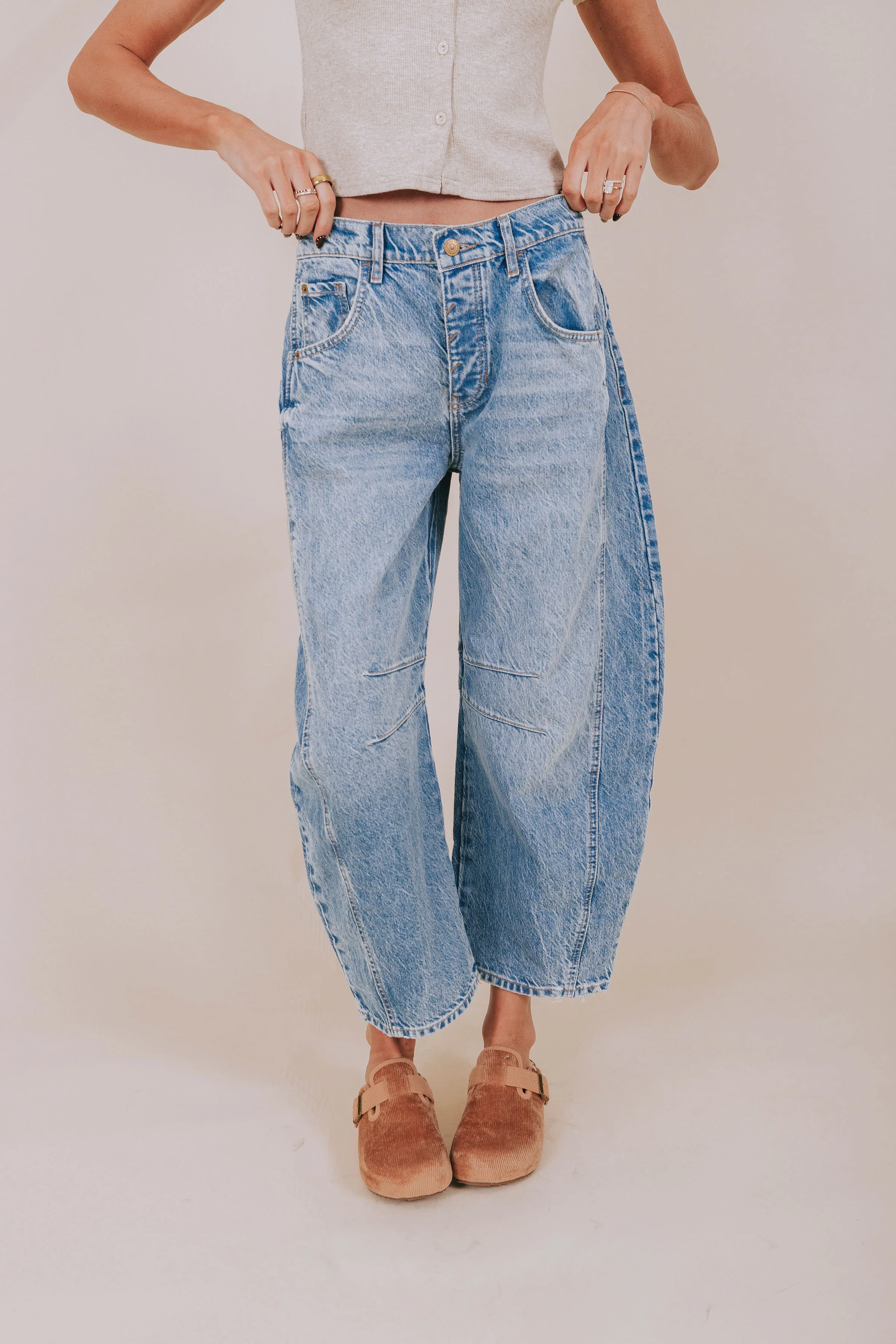FREE PEOPLE - Good Luck Mid-Rise Barrel Jeans - 7 Colors! - Image 7