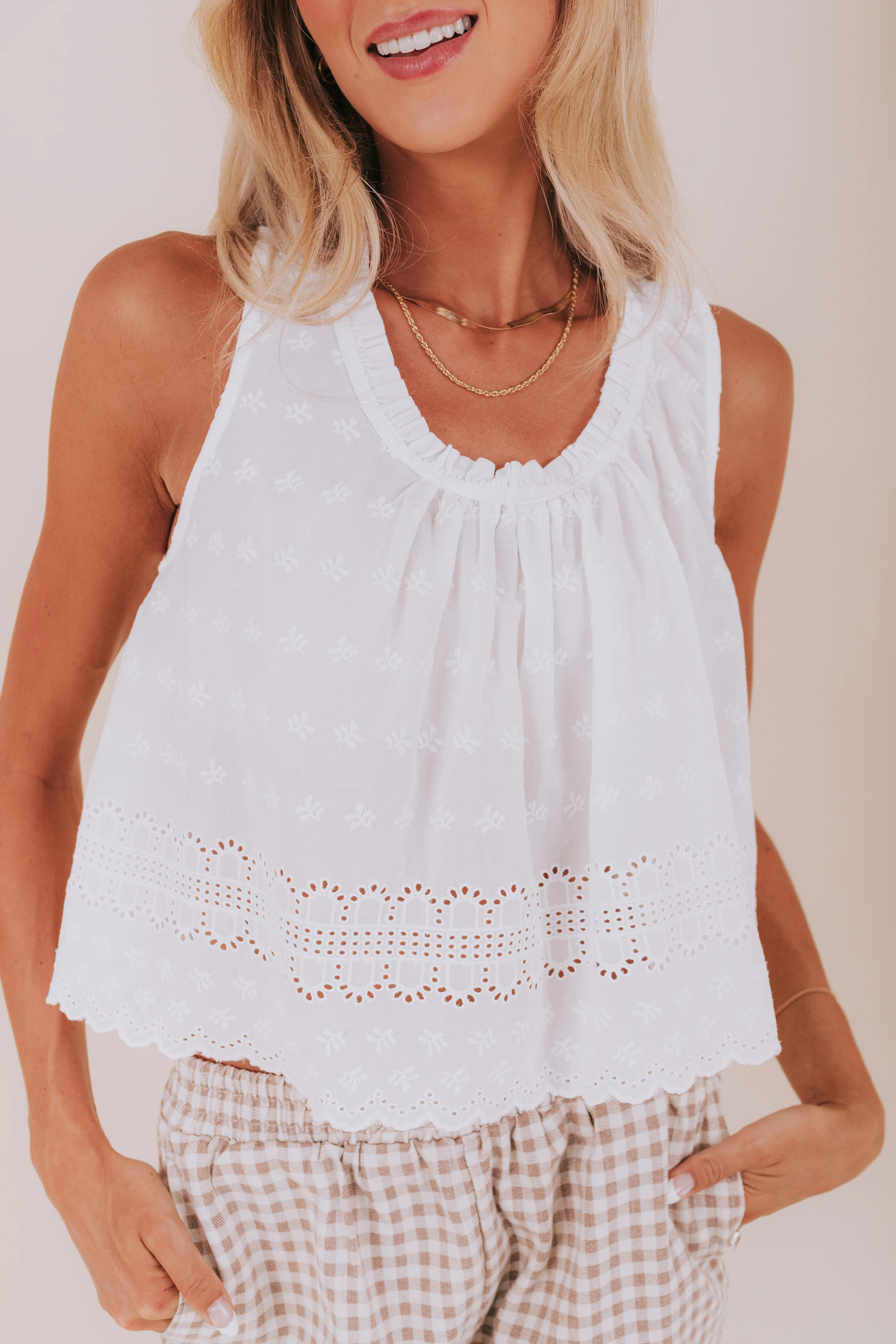 FREE PEOPLE - Marina Eyelet Tank - Image 3