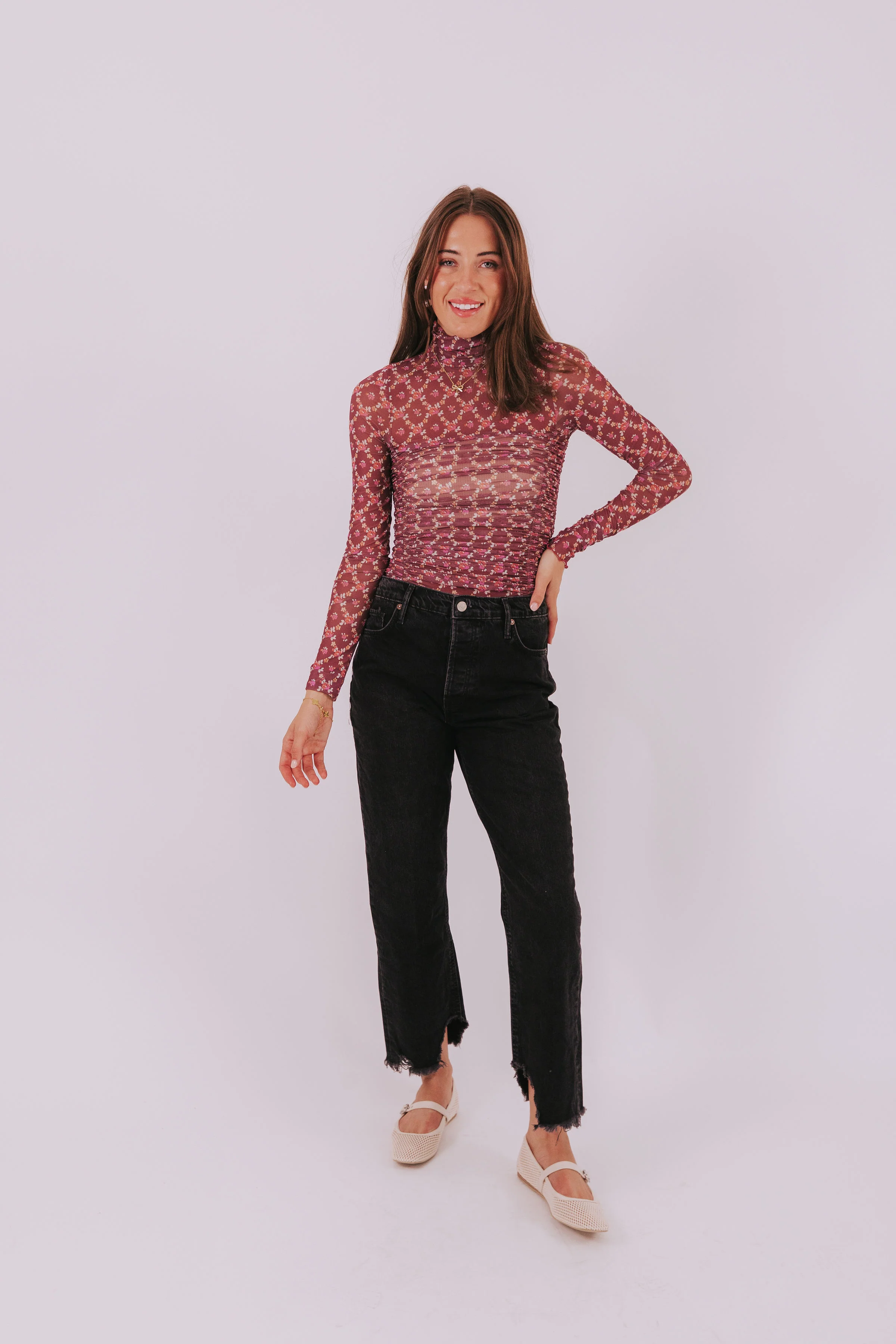 FREE PEOPLE - Under It All Printed Mesh Bodysuit - Image 3