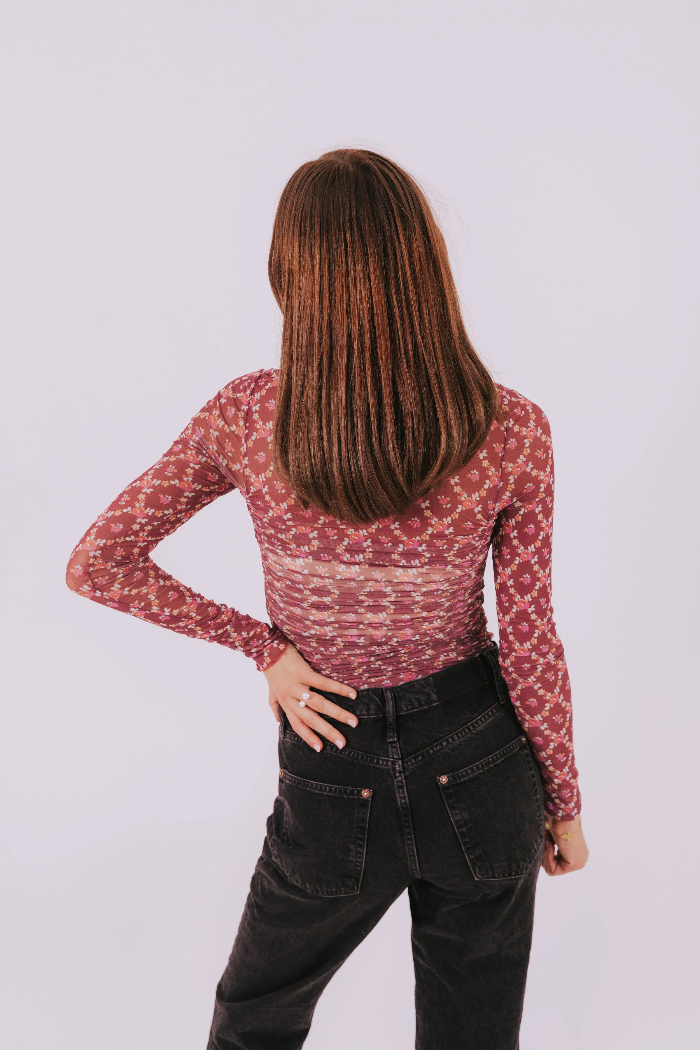 FREE PEOPLE - Under It All Printed Mesh Bodysuit - Image 5