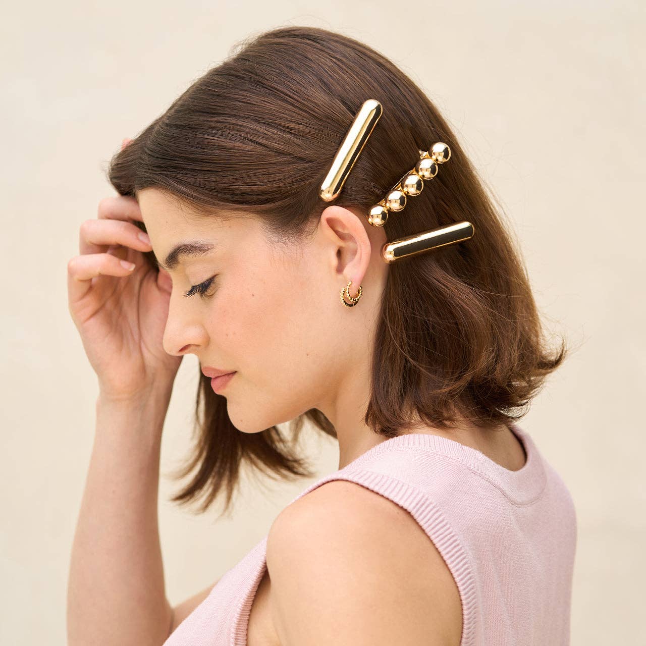 KITSCH - Gold Metal Barrettes - Image 2