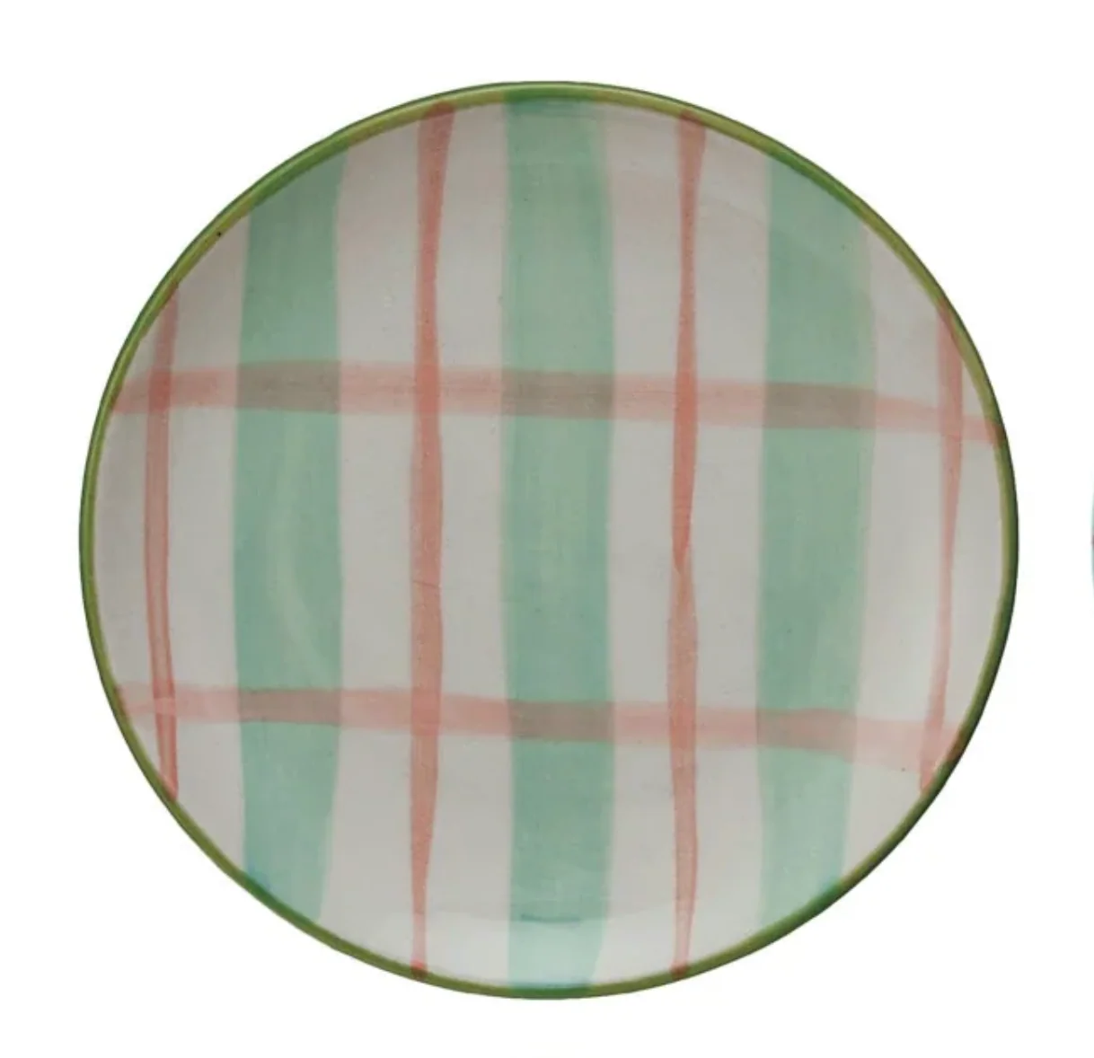 Hand-Painted Stoneware Plate w/ Pattern, 4 Styles - Image 2