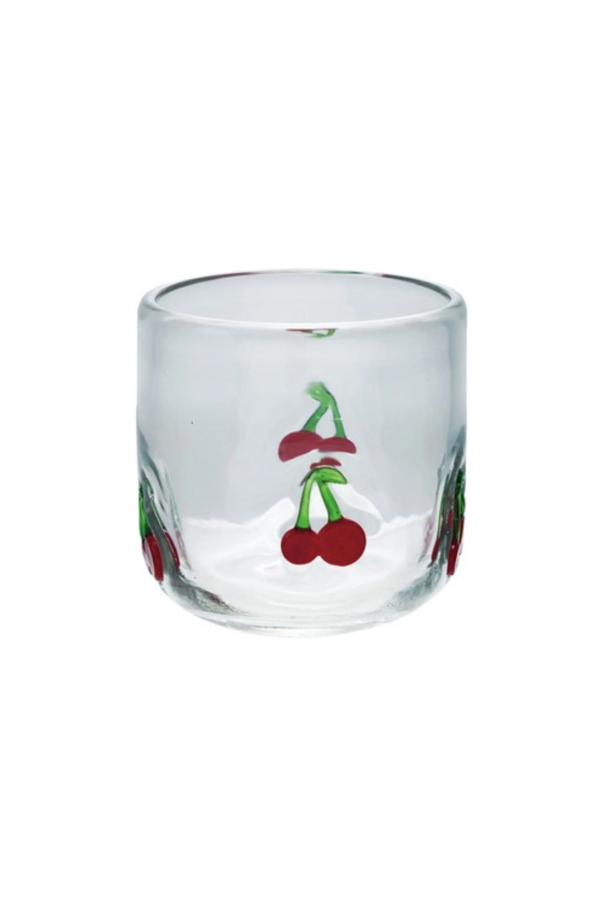 HAZEL MAZEL - 10oz. Drinking Glass w/ Embedded Cherries