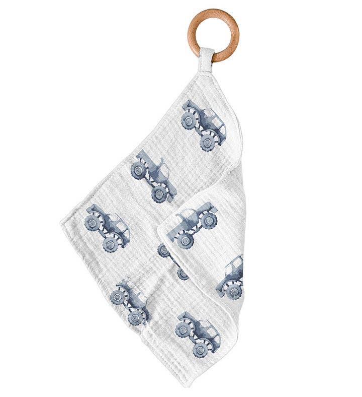 BABY - Indigo Monster Trucks Cotton Newcastle Teether