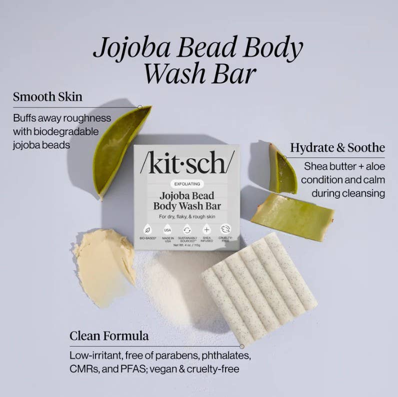 KITSCH - Jojoba Bead Exfoliating Body Wash Bar - Image 2