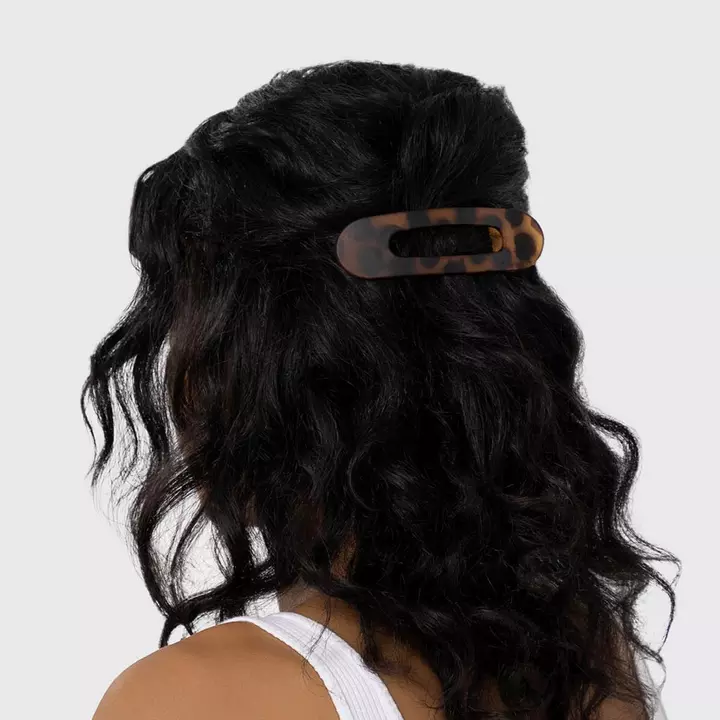 KITSCH - Flat Lay Claw Clip 2pc Flat - Black & Tort - Image 2