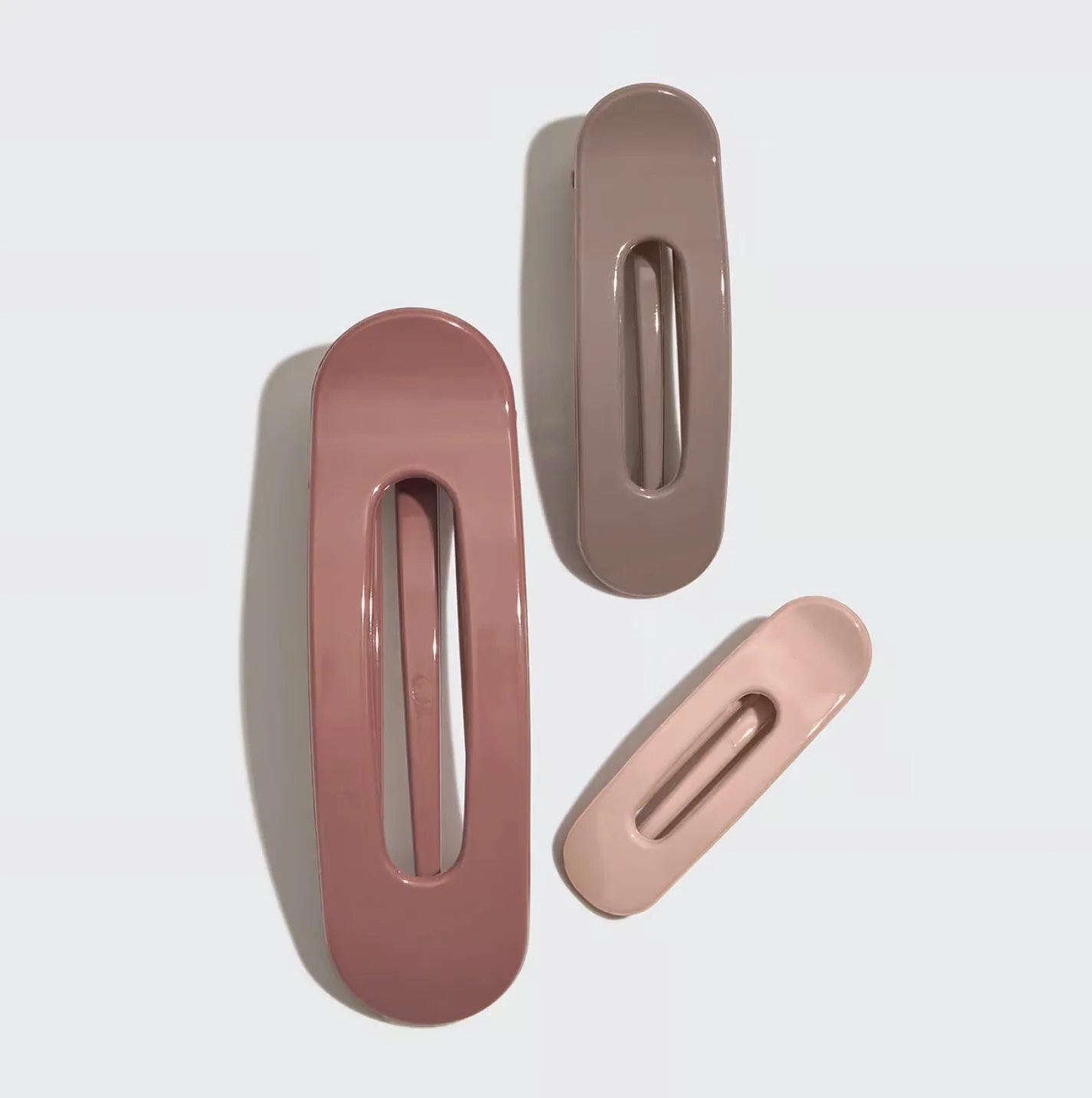 KITSCH - Flat Lay Claw Clip 3pc Flat - Terracotta - Image 2