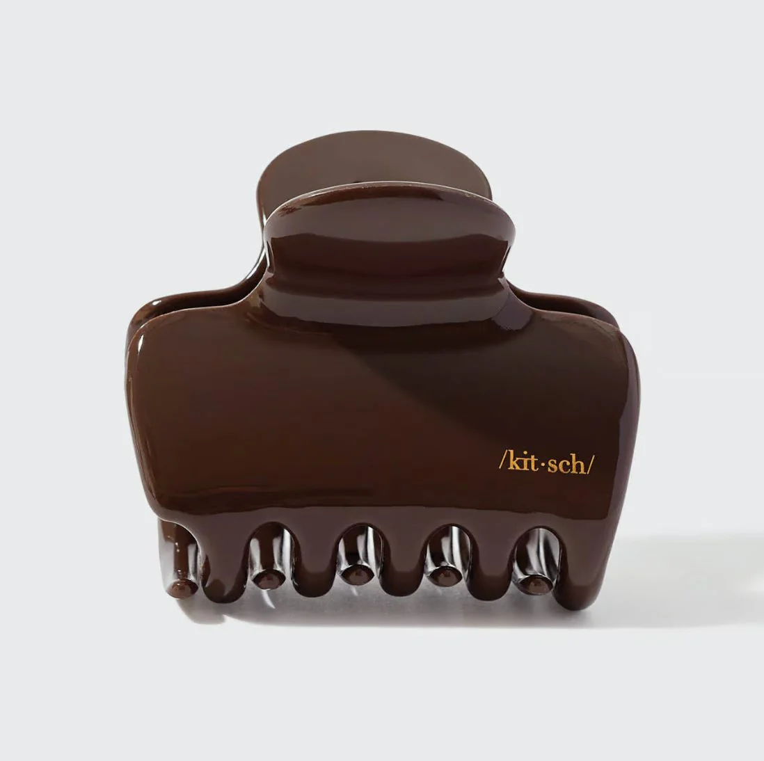 KITSCH - Recycled Plastic Puffy Cloud Clip - Chocolate - Image 2