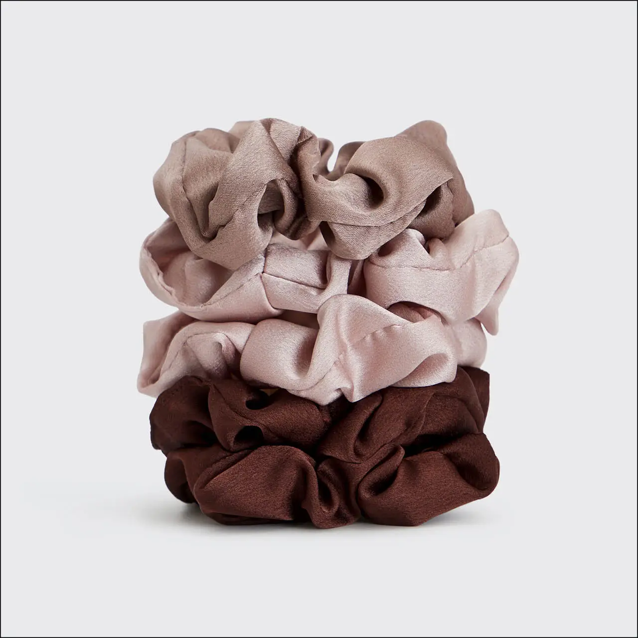KITSCH - Satin Sleep Scrunchies 5pc - Cameo - Image 3