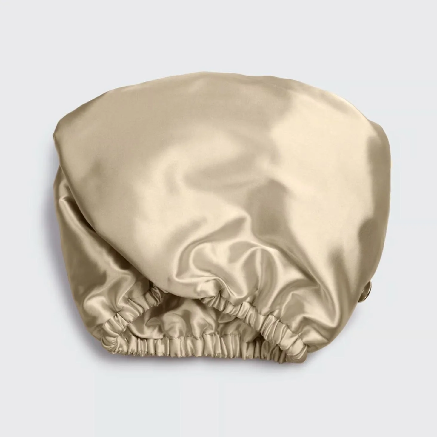 KITSCH - Satin Wrapped Microfiber Hair Towel in Champagne - Image 2