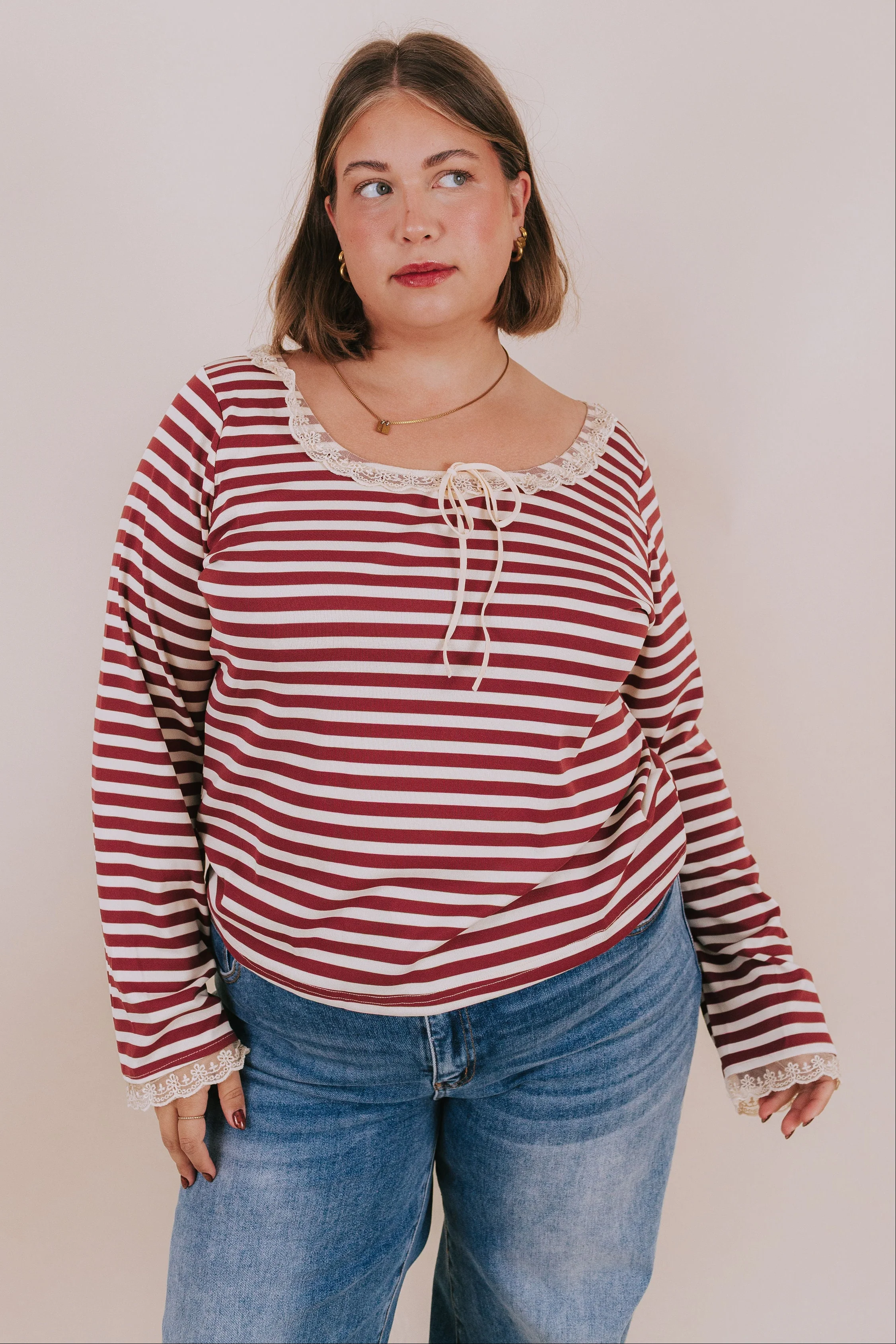 PLUS SIZE - Burgundy Kiss Top - Image 2
