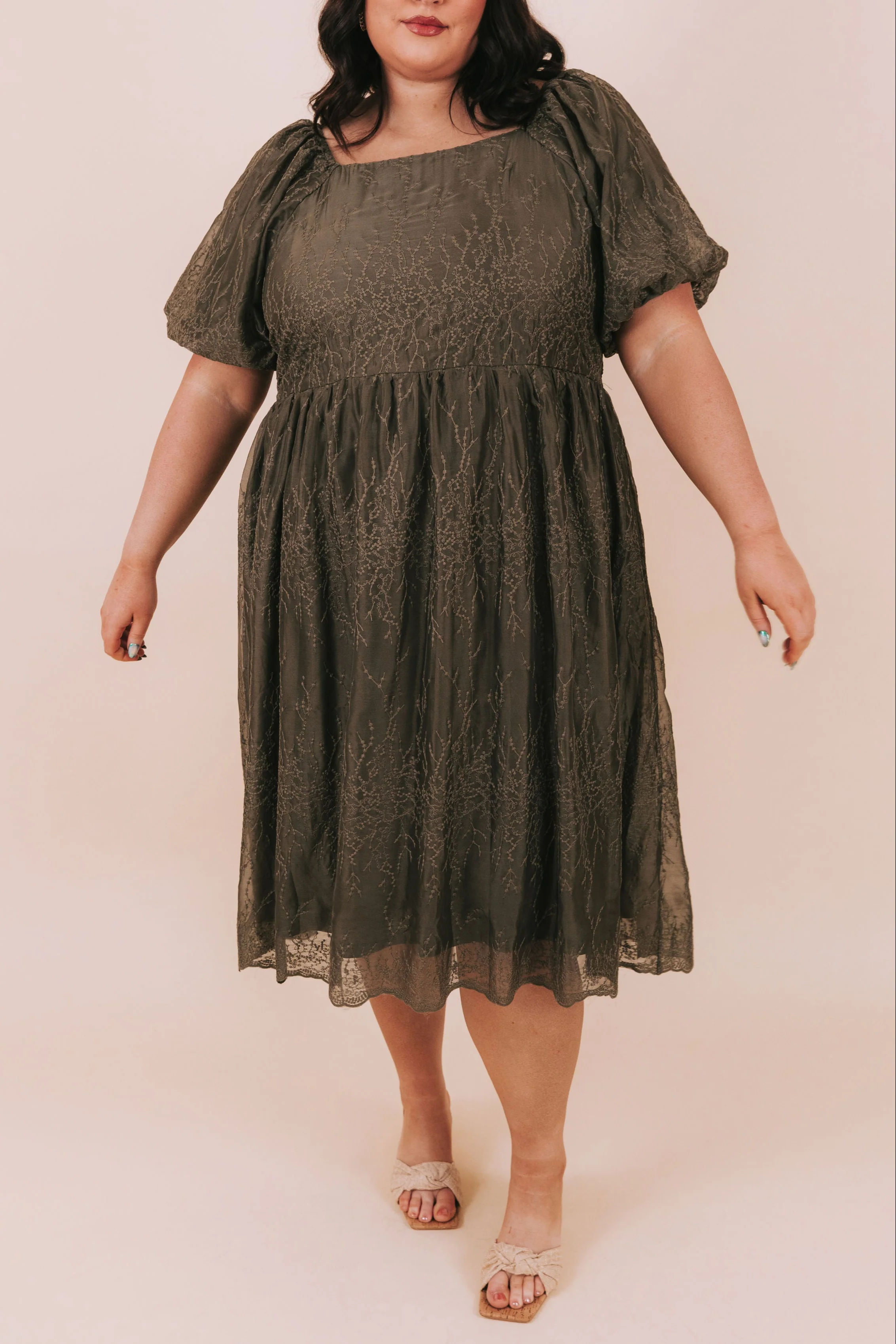 PLUS SIZE - Extend An Olive Branch Dress - Image 3