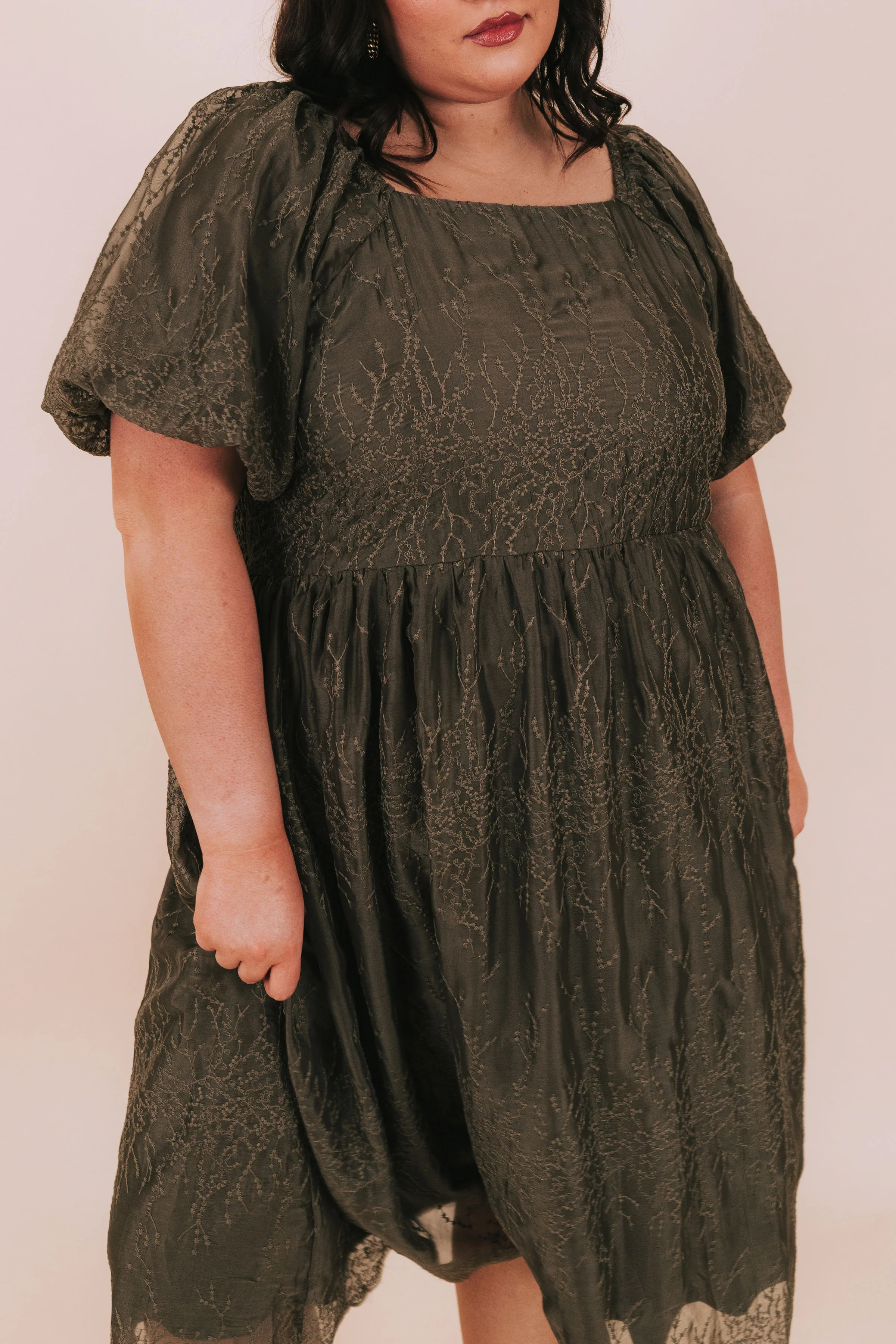 PLUS SIZE - Extend An Olive Branch Dress - Image 4