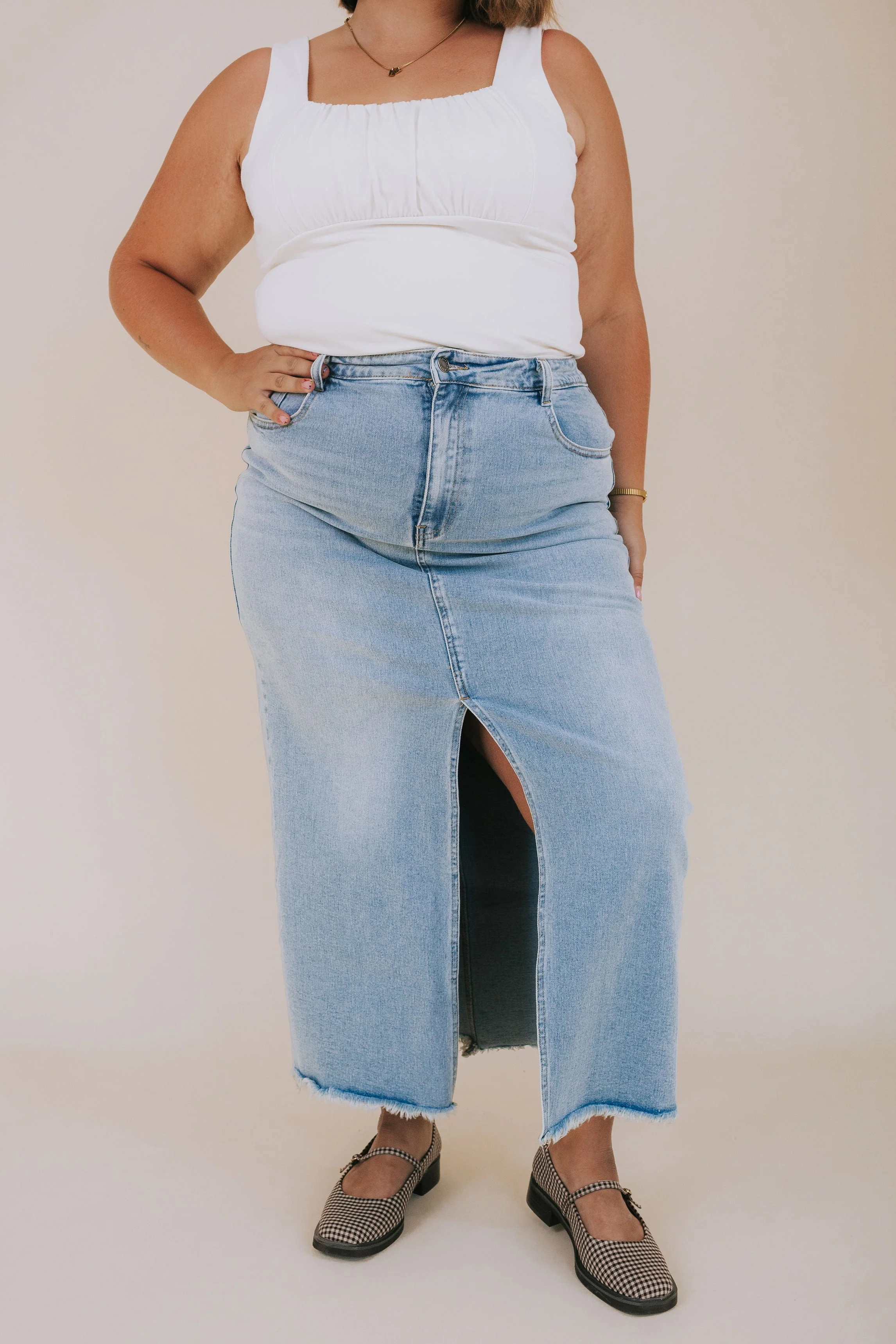 PLUS SIZE - Let It Be Skirt