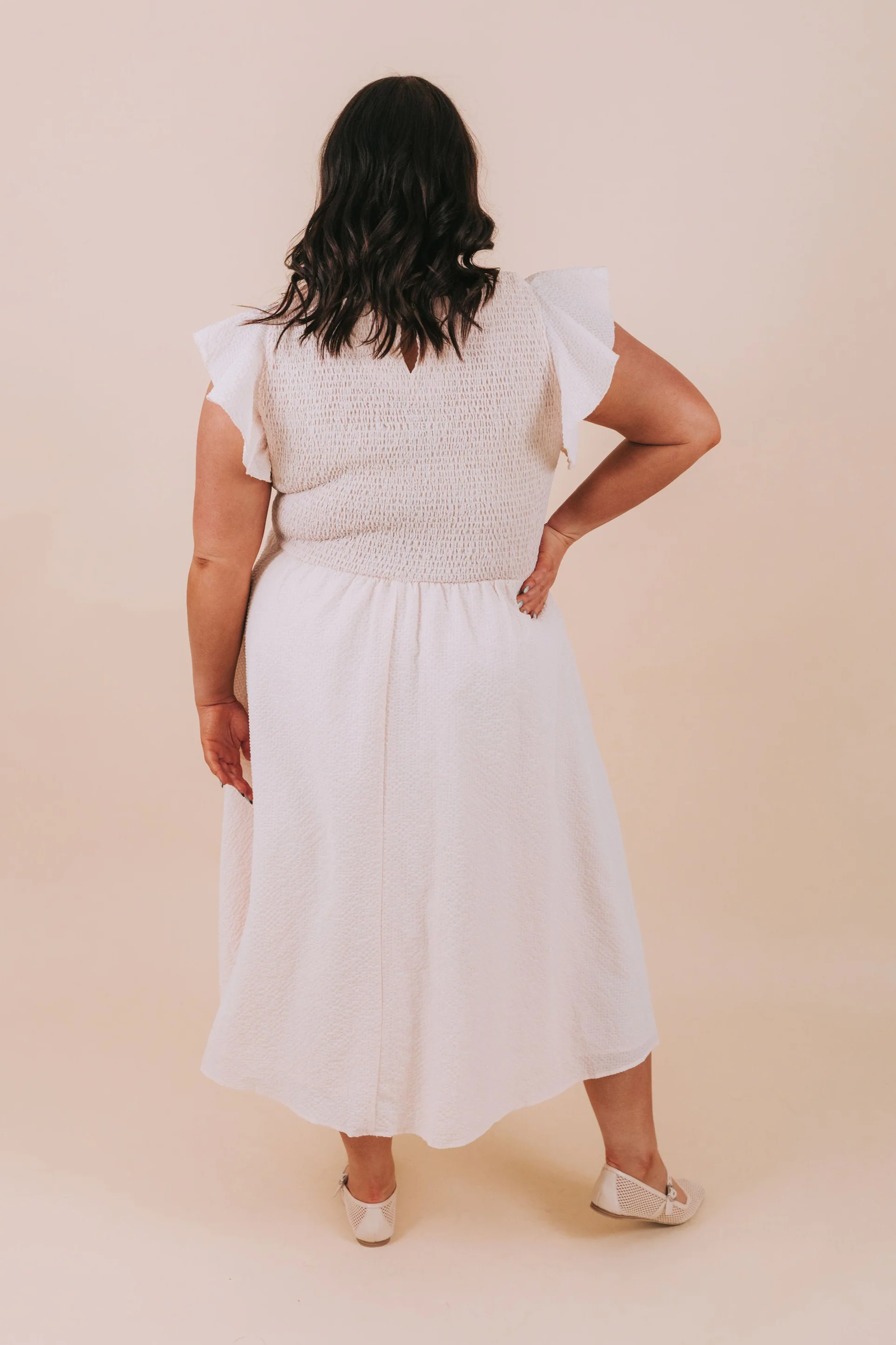 PLUS SIZE - Neutral Glam Dress - Image 2