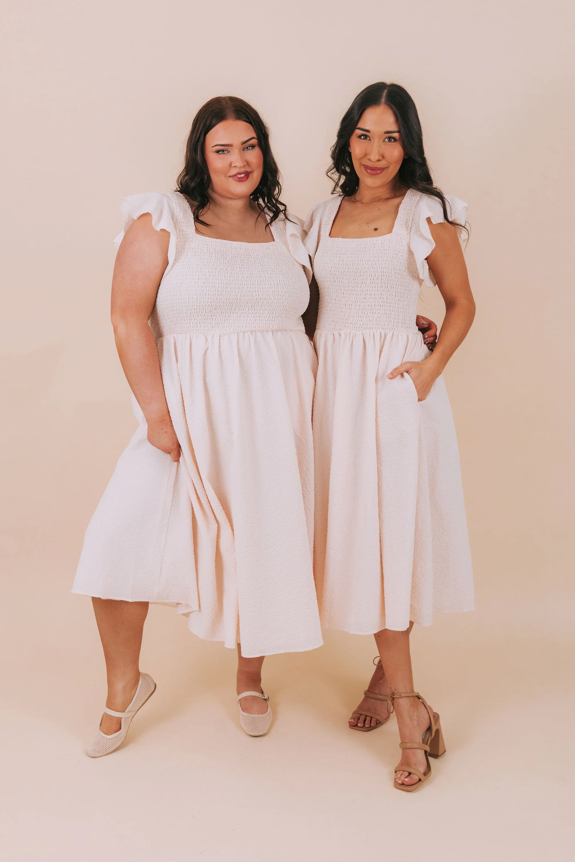 PLUS SIZE - Neutral Glam Dress - Image 8