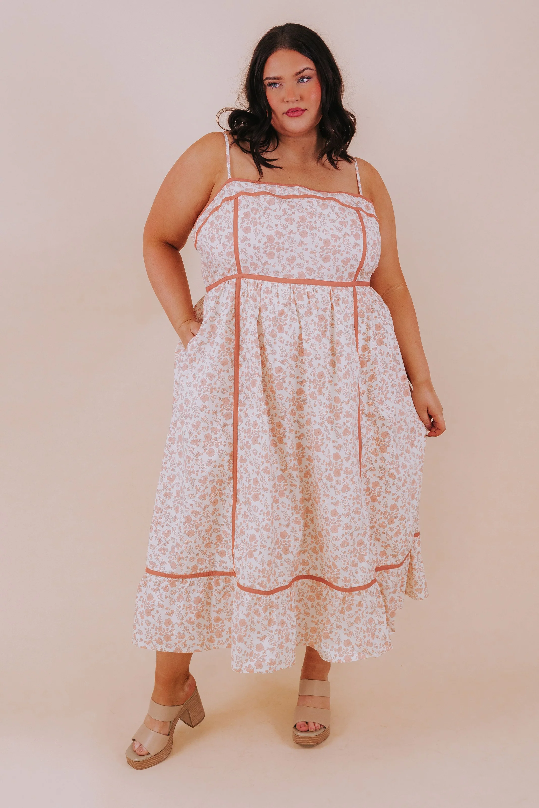 PLUS SIZE - Peach Party Dress - Image 2