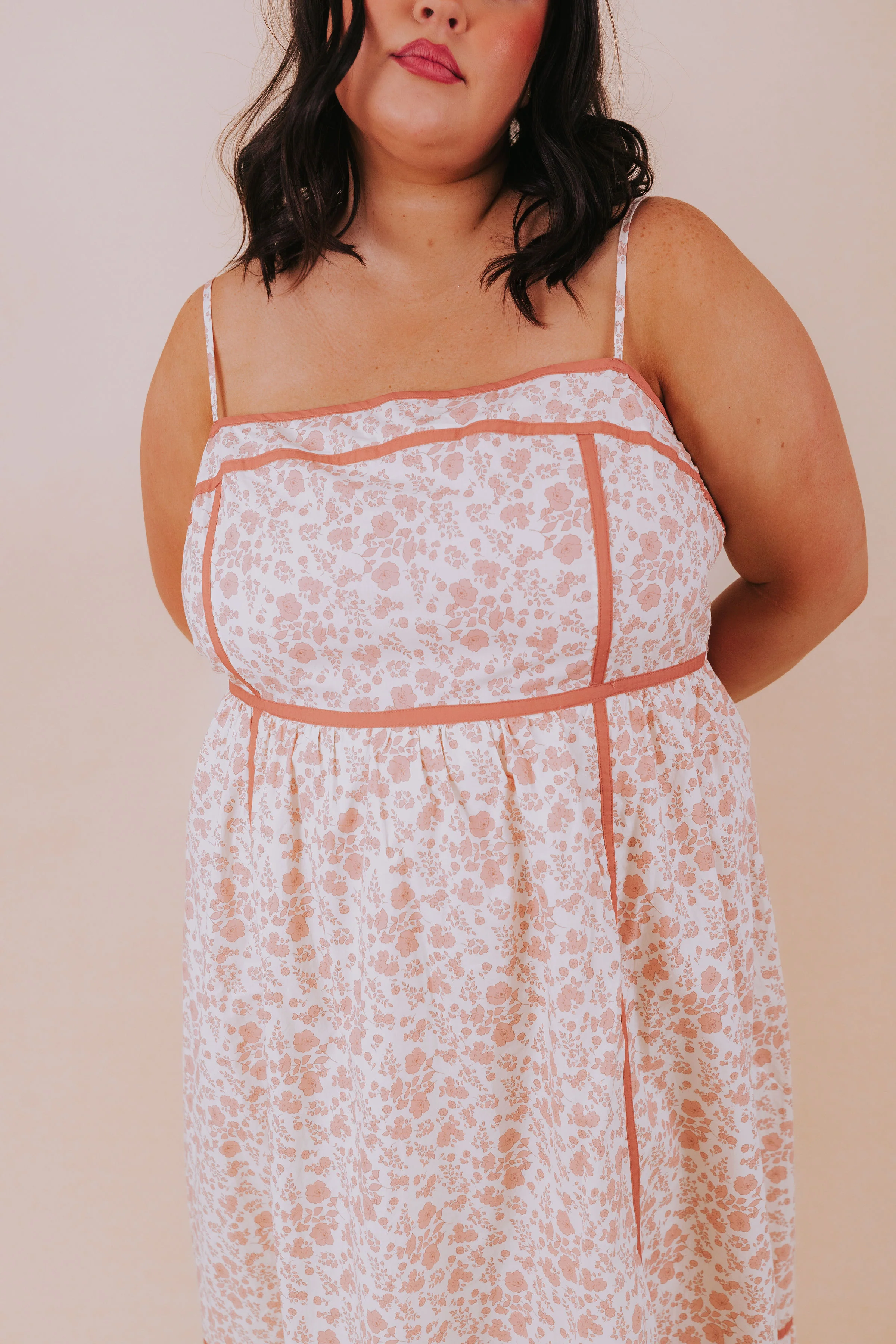 PLUS SIZE - Peach Party Dress - Image 5