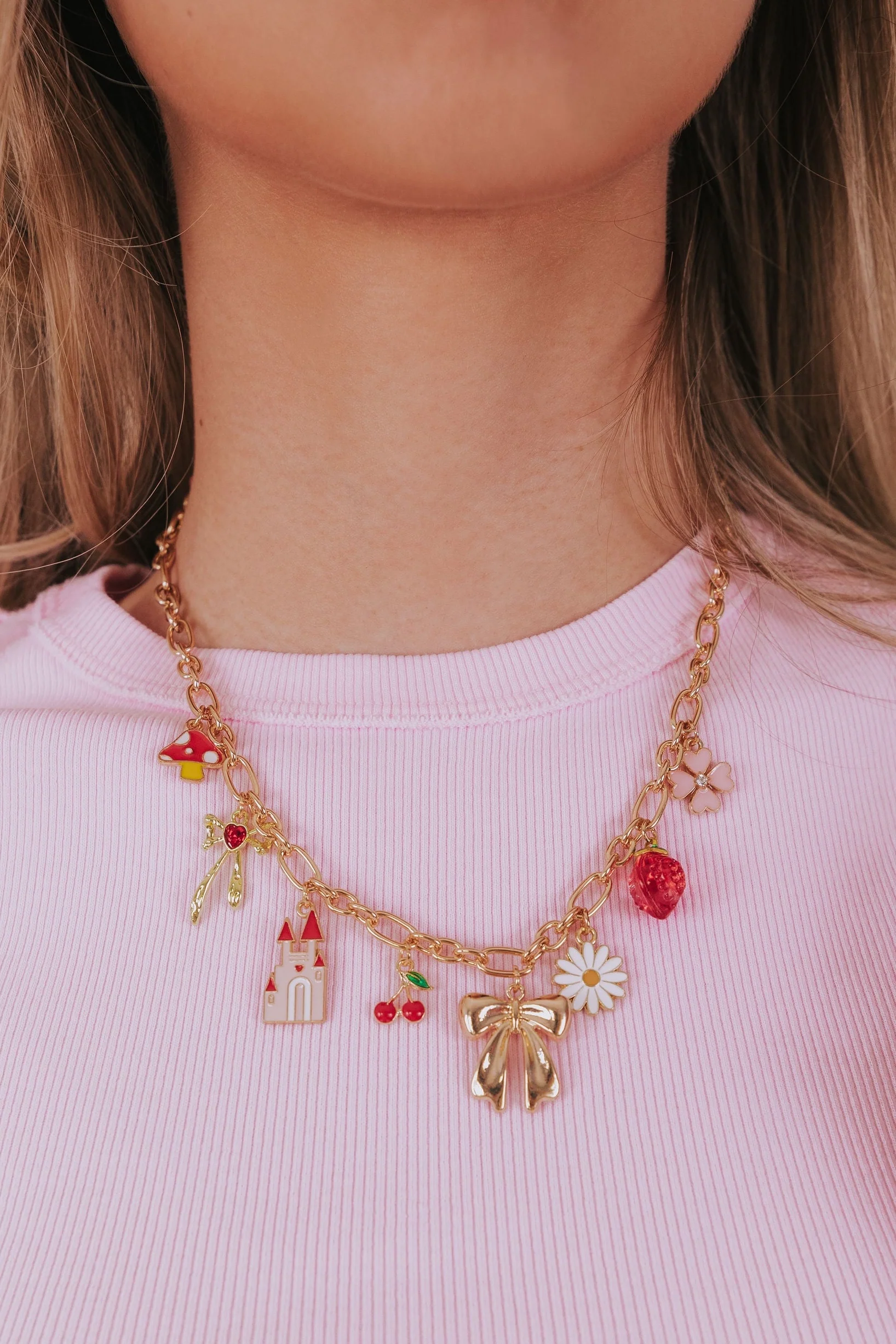 Princess Peach Charm Necklace - 2 Colors! - Image 3