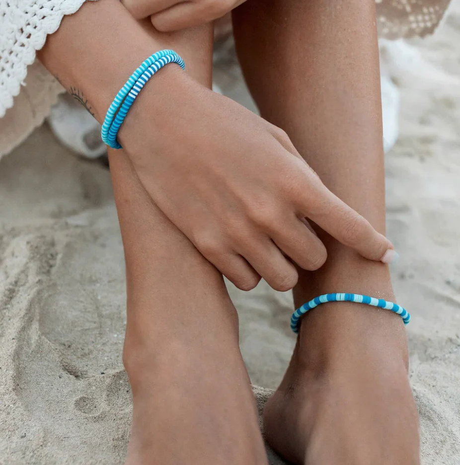 PURA VIDA - Canal Blues Seascape Stretch Bracelet - Image 4