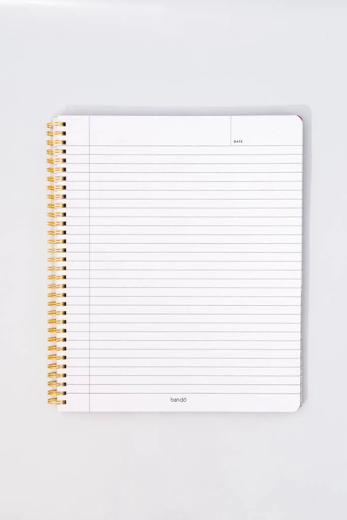 BANDO - Rough Draft Large Notebook, Floral Stripe - Image 3