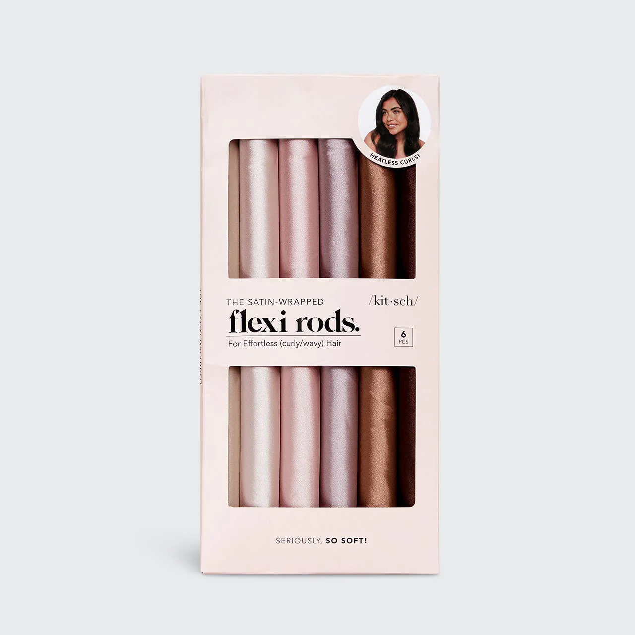 KITSCH - Satin Wrapped Flexi Rods - 6pc Set - Image 4