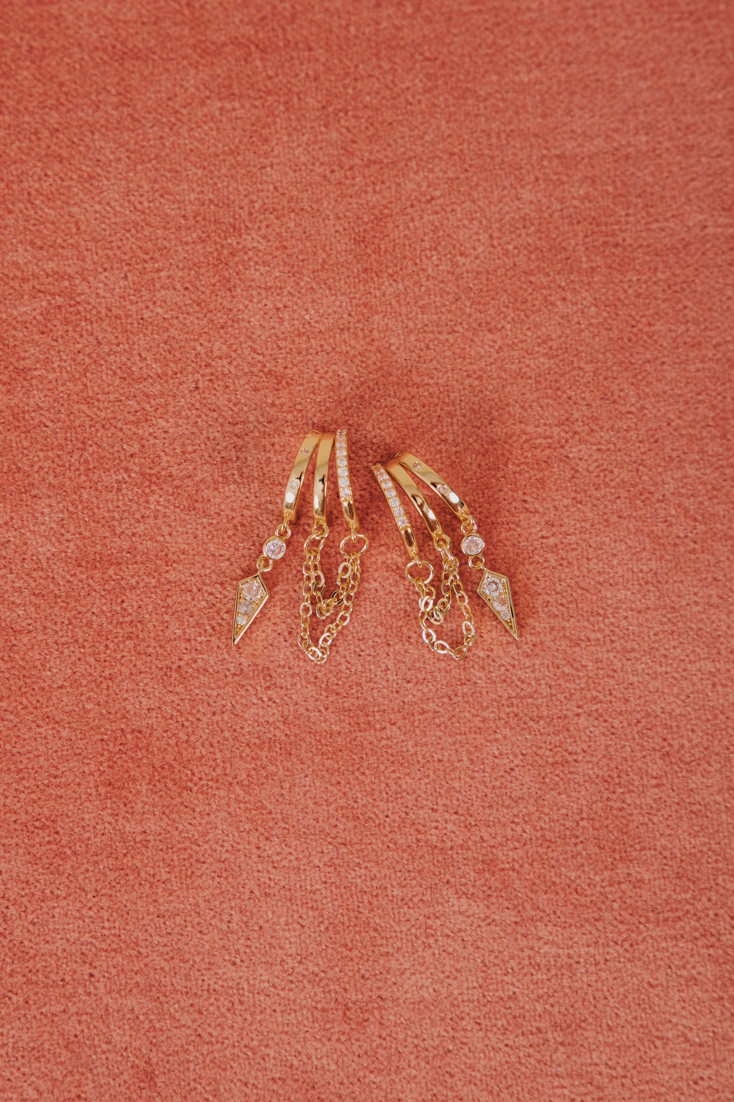 Sincere Earrings - 14K Gold Plated - Image 2