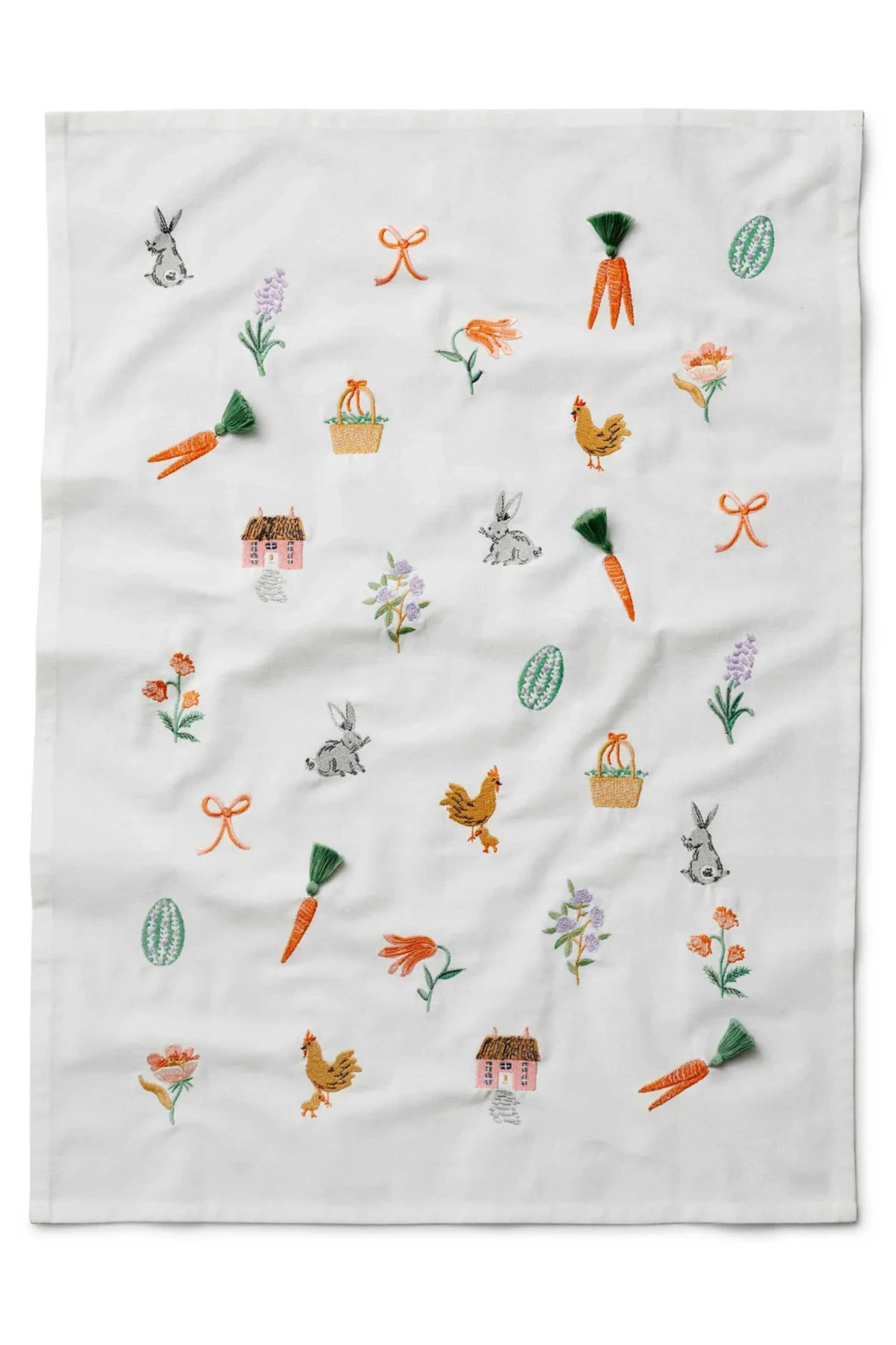 RIFLE PAPER CO - Spring Farm Embroidered Tea Towel